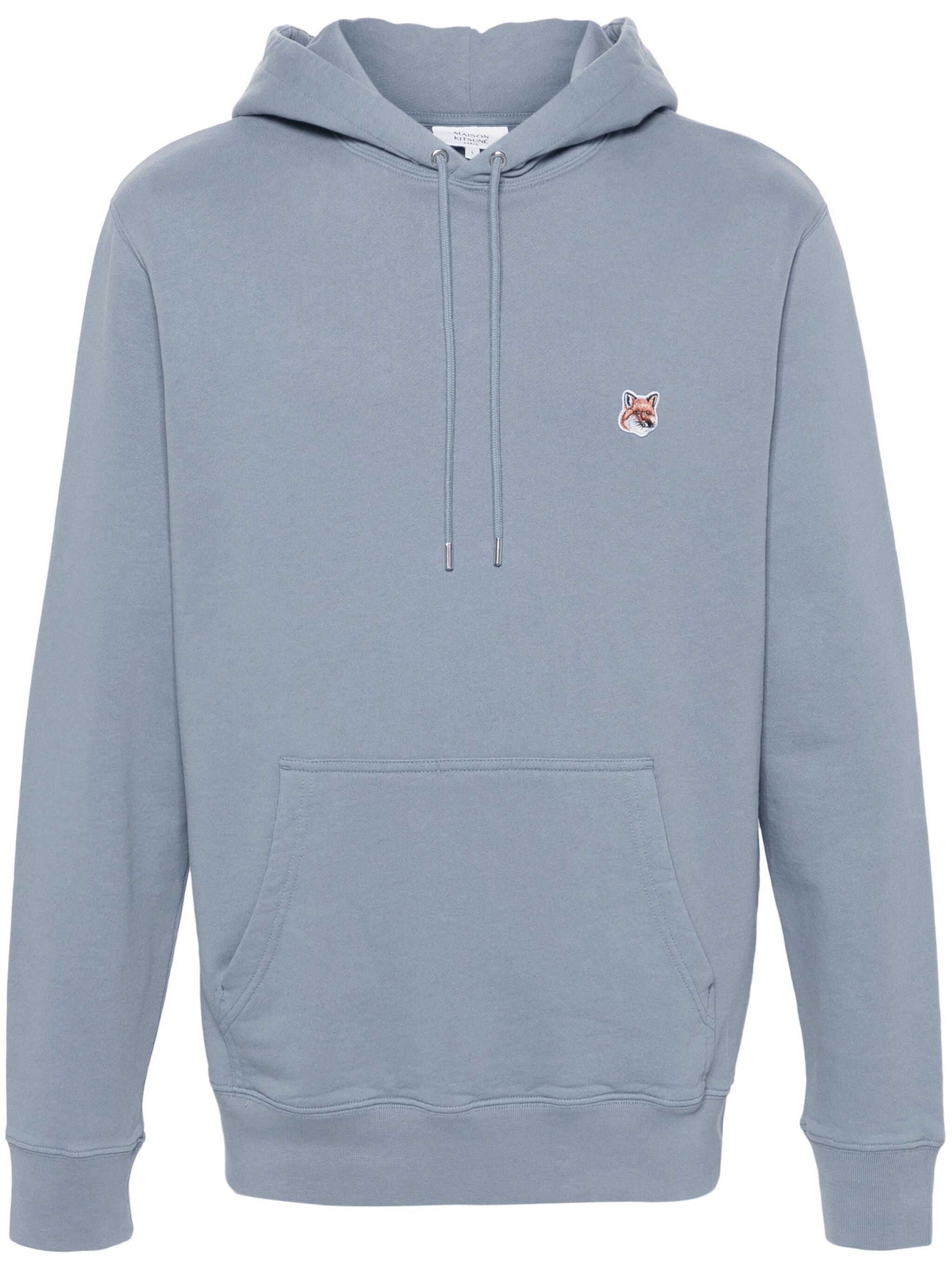 Maison Kitsune o1s22i1n1124 Fox Head Hoodie in Light Blue Size US M / EU 48-50 / 2 - 1 Thumbnail