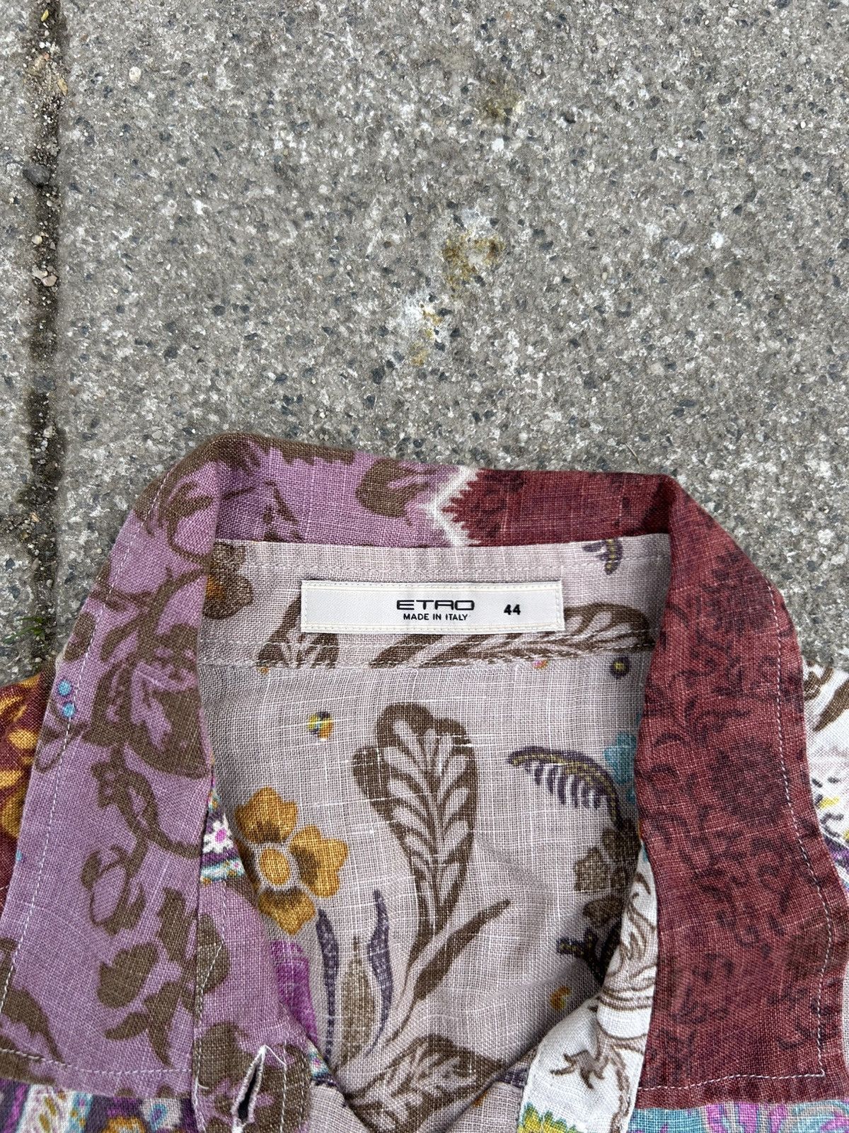 Etro Etro Luxury Paisley Patchwork Linen Blouse Luxury Shirt Size M / US 6-8 / IT 42-44 - 7 Thumbnail