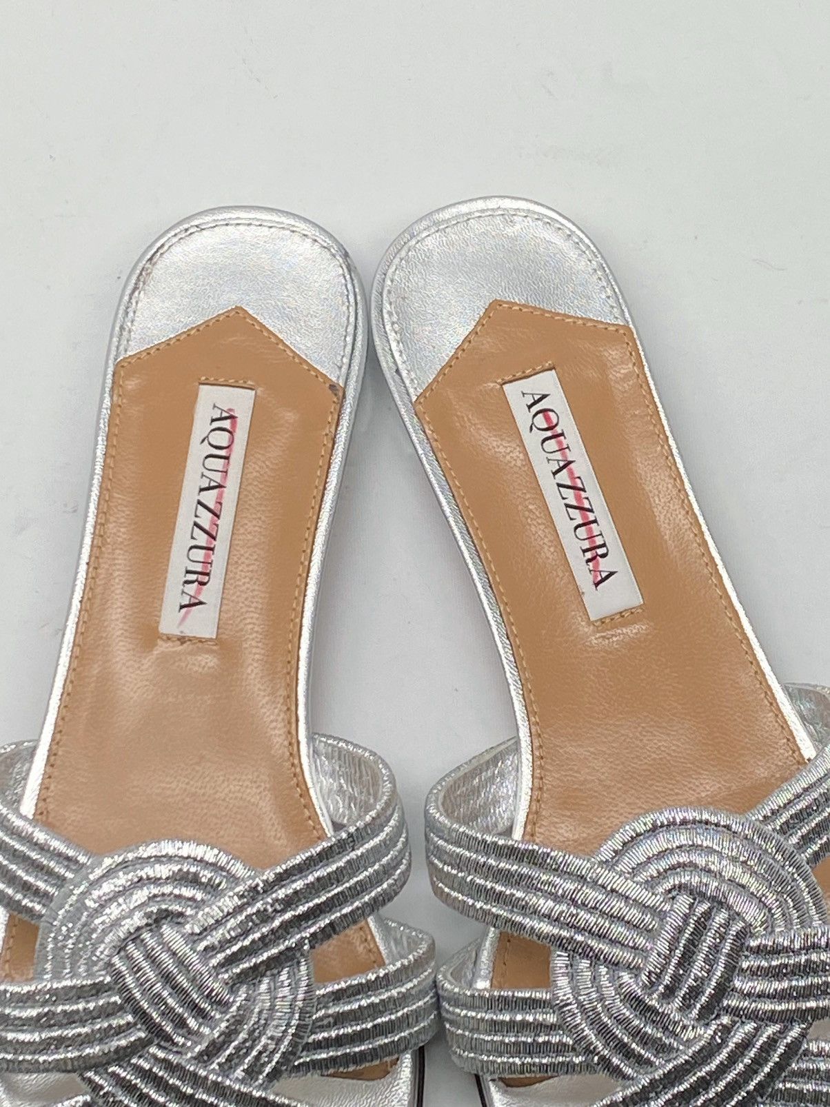 Aquazzura Aquazzura Felix Leather Sandals size 37.5 Size US 7.5 / IT 37.5 - 5 Thumbnail