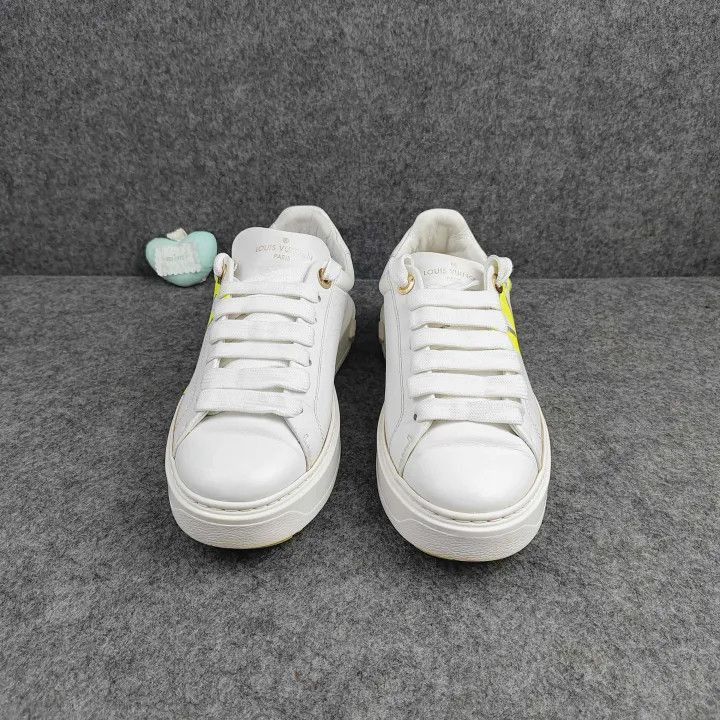 Louis Vuitton Louis Vuitton Time Out White and Yellow Sneakers -2508 Size US 6 / IT 36 - 2 Thumbnail