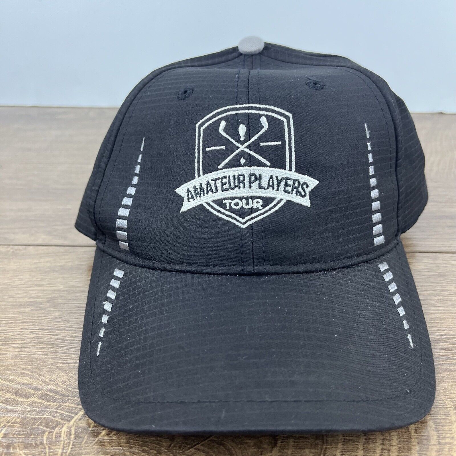 Other Amateur Players Tour Hat Golf Hat Black Hat Adjustable Black Size ONE SIZE - 2 Thumbnail