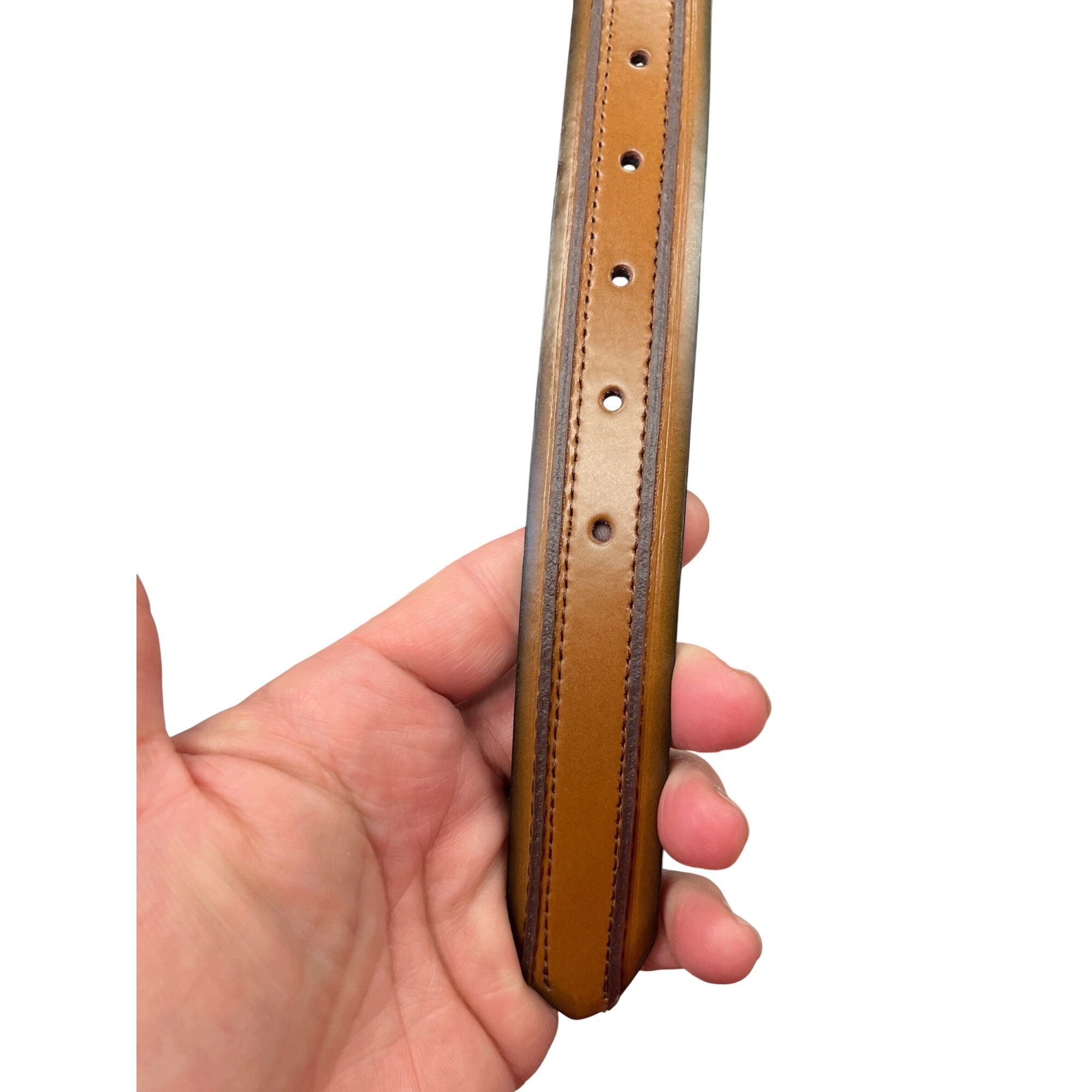 Florsheim Florsheim mens brown leather belt sz 38, 1" wide SKU 9919 Size 38 - 13 Thumbnail