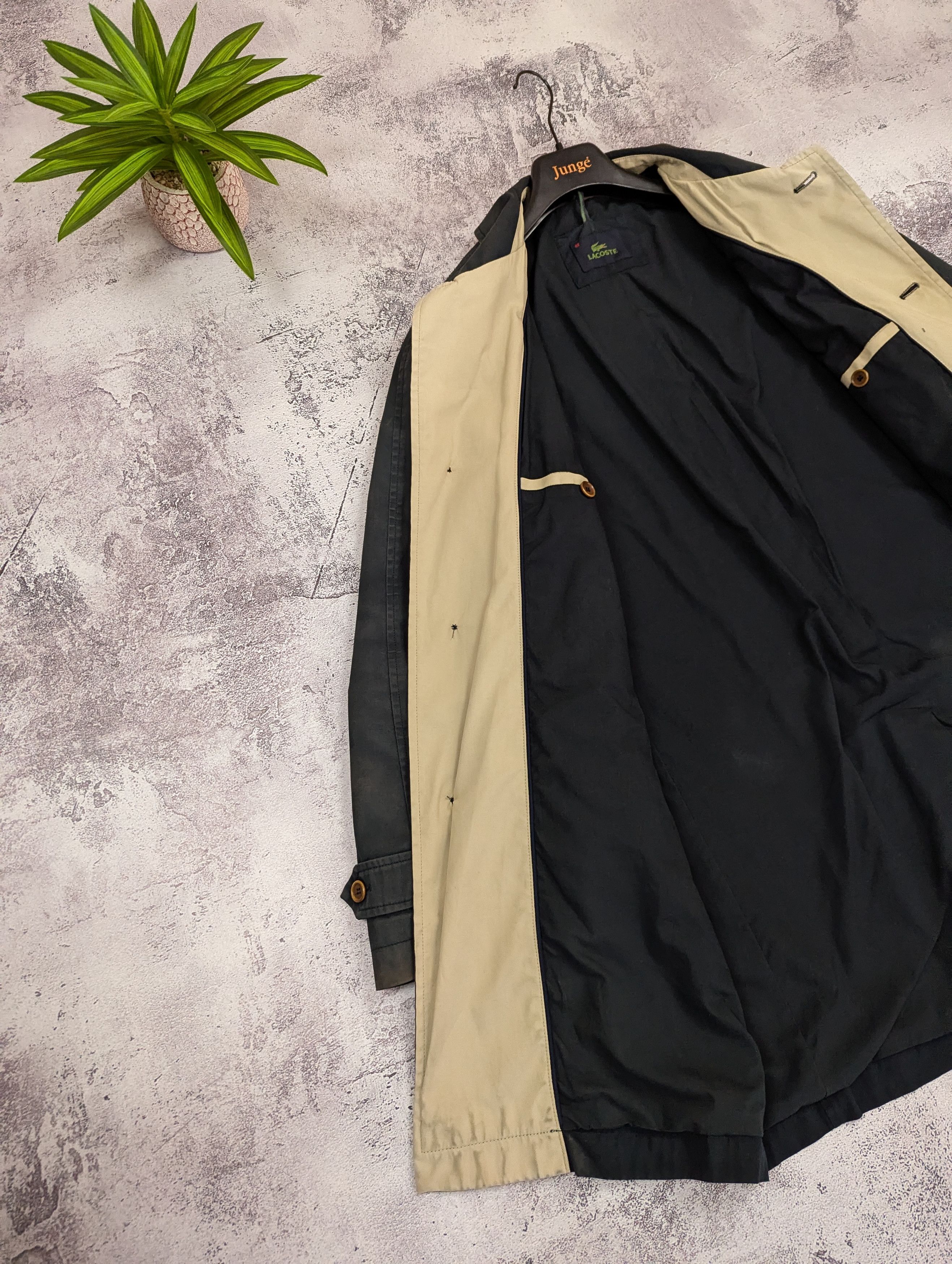 Lacoste VTG Lacoste Faded Distressed Trench Coat 52 Size US L / EU 52-54 / 3 - 12 Thumbnail