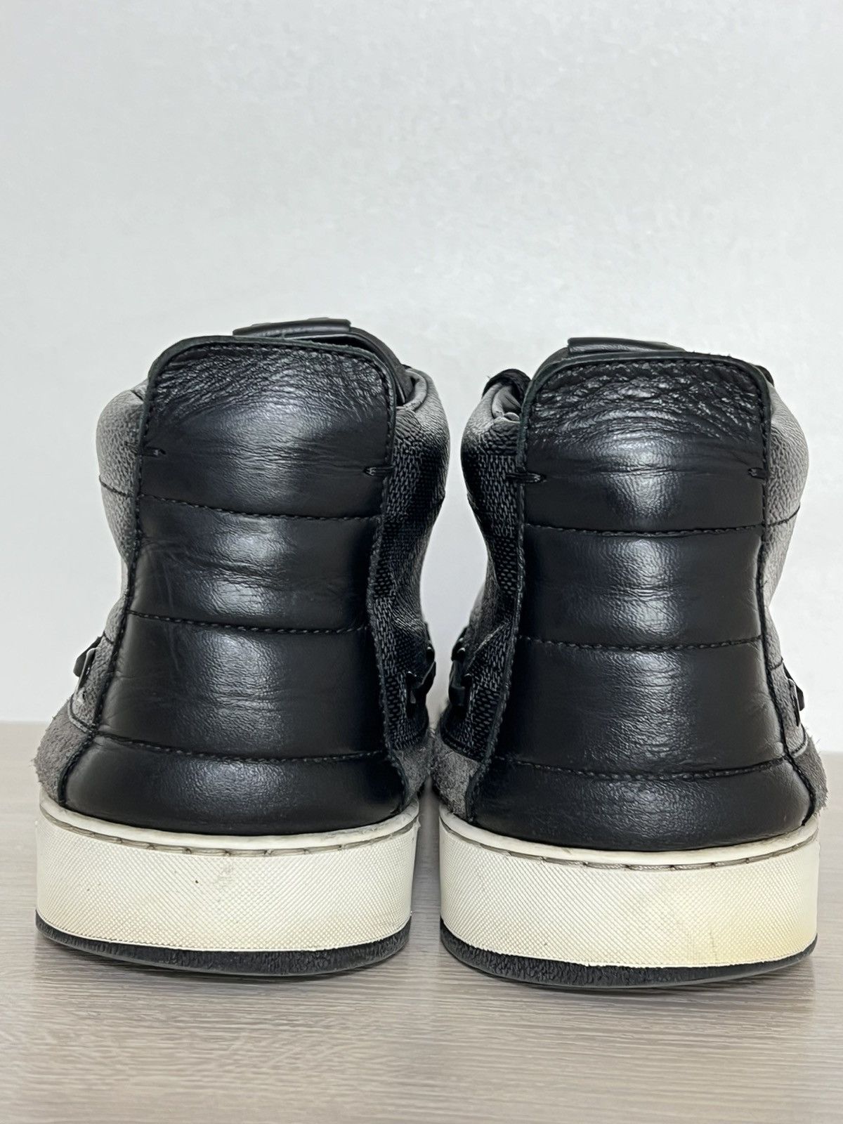 Louis Vuitton Louis Vuitton Damier Graphite Leather Mid-Top Sneaker Size US 10 / EU 43 - 7 Thumbnail