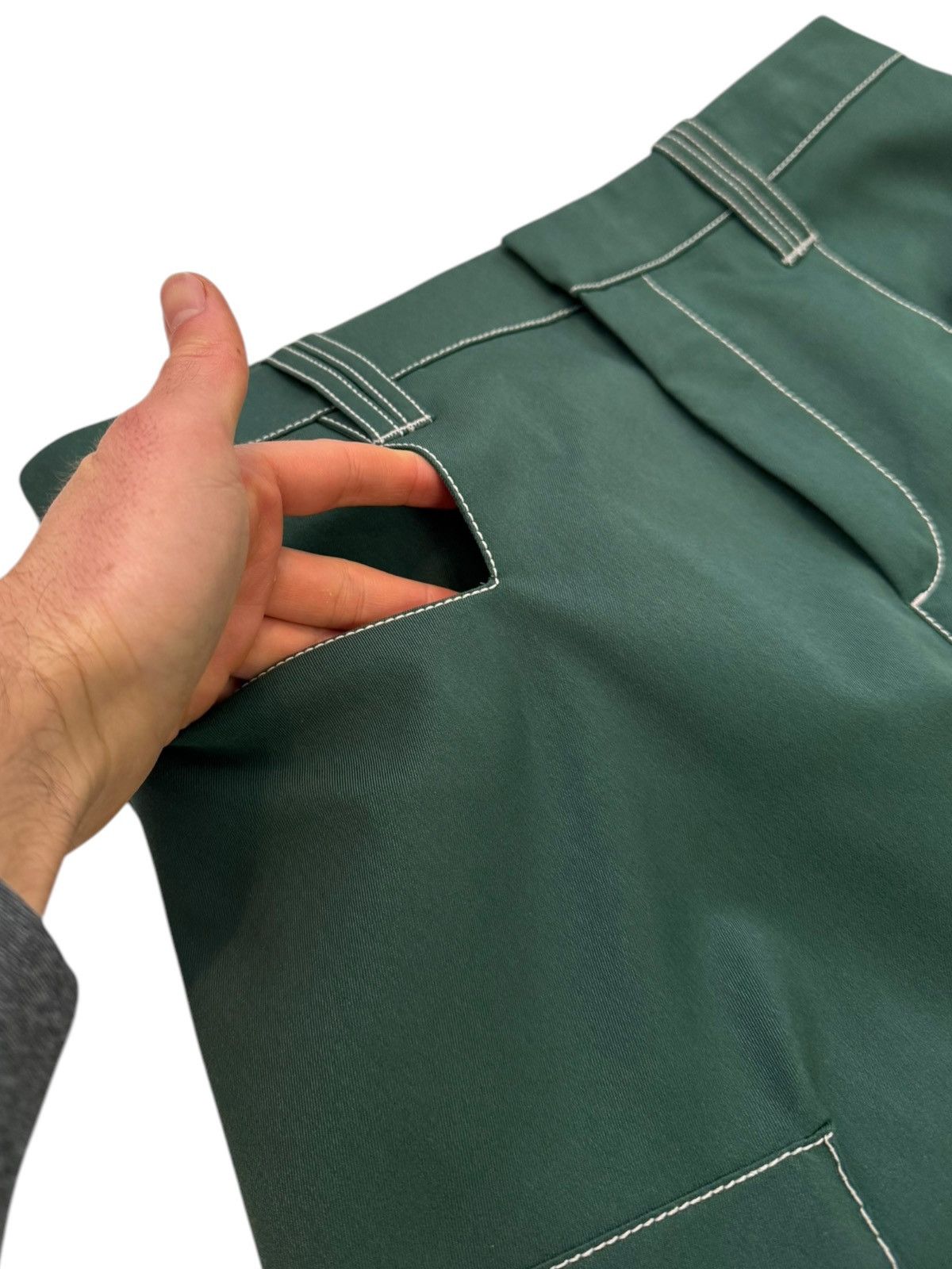 Kiko Kostadinov SS23 Angled Baggy Green Trouser Pant Size 27" / US 4 / IT 40 - 9 Thumbnail