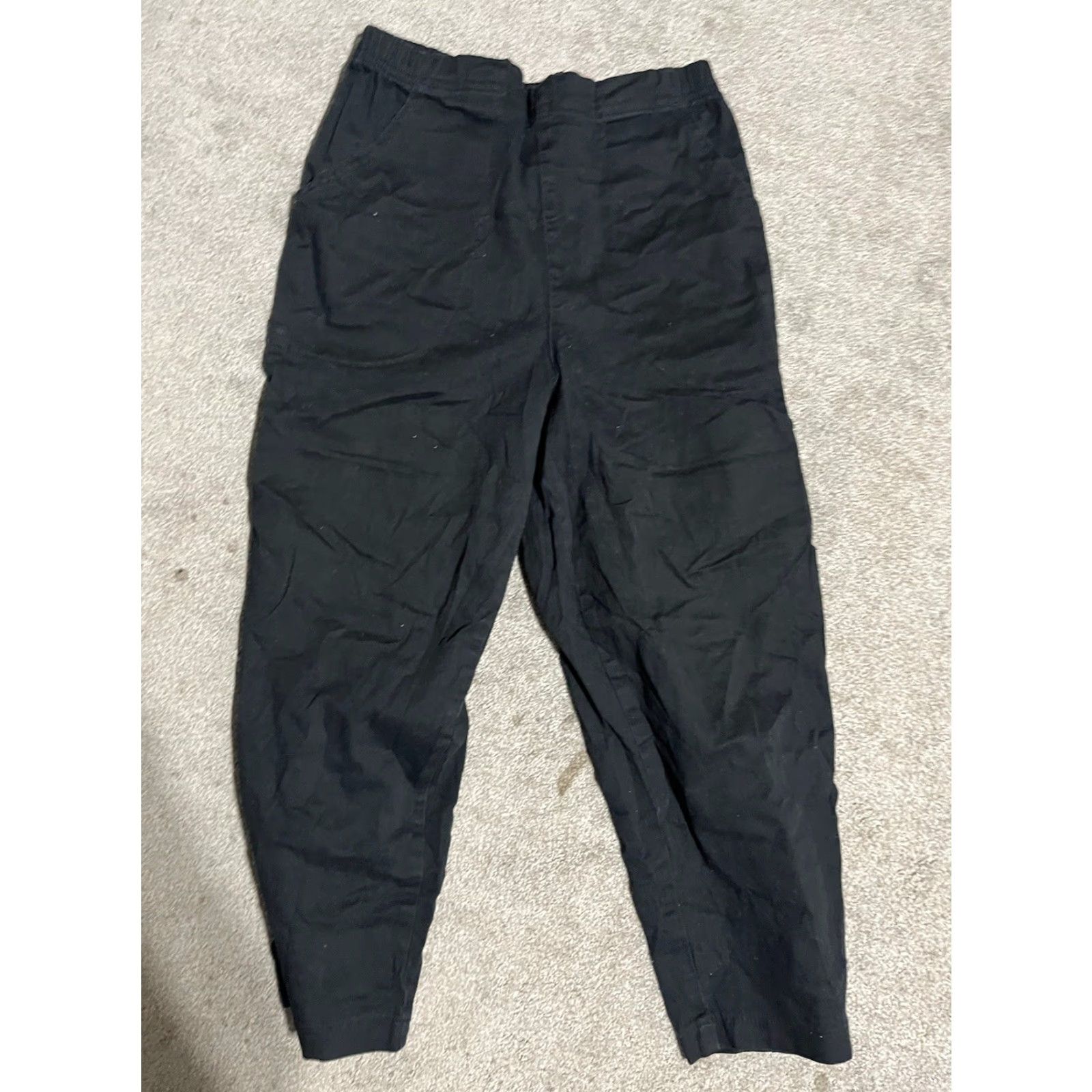 Croft & Barrow Croft & Barrow Pants Womens Small Black Classic Pull-On Capri Elastic Waist Flat Front Casual Crop Pockets Stretch Size 28" / US 6 / IT 42 - 2 Thumbnail