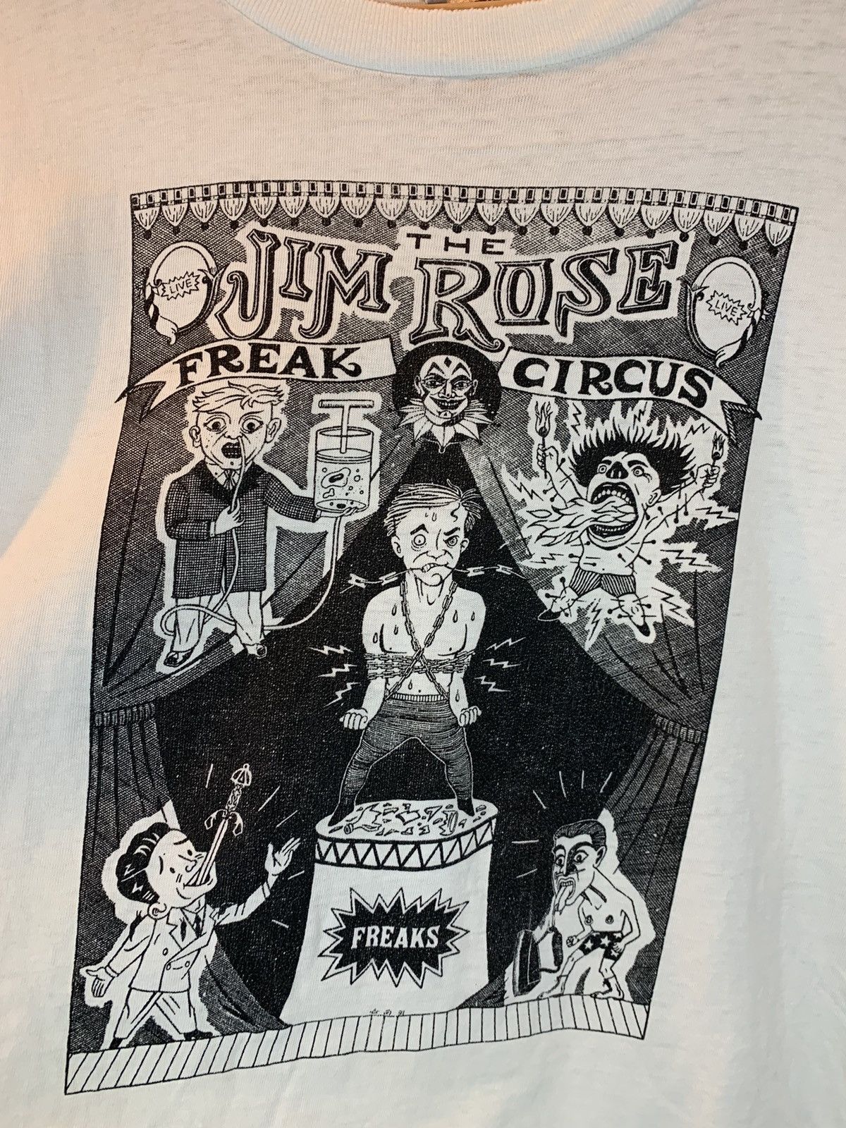 Vintage RARE* Vintage 1991 Jim Rose Freak Circus Single Stitch Shirt Size US XL / EU 56 / 4 - 2 Thumbnail
