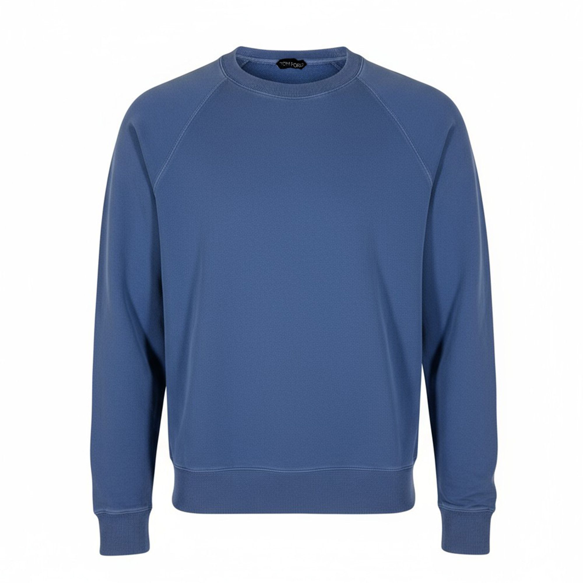TOM FORD Men's Crewneck Sweatshirt Blue Size 52 Cotton