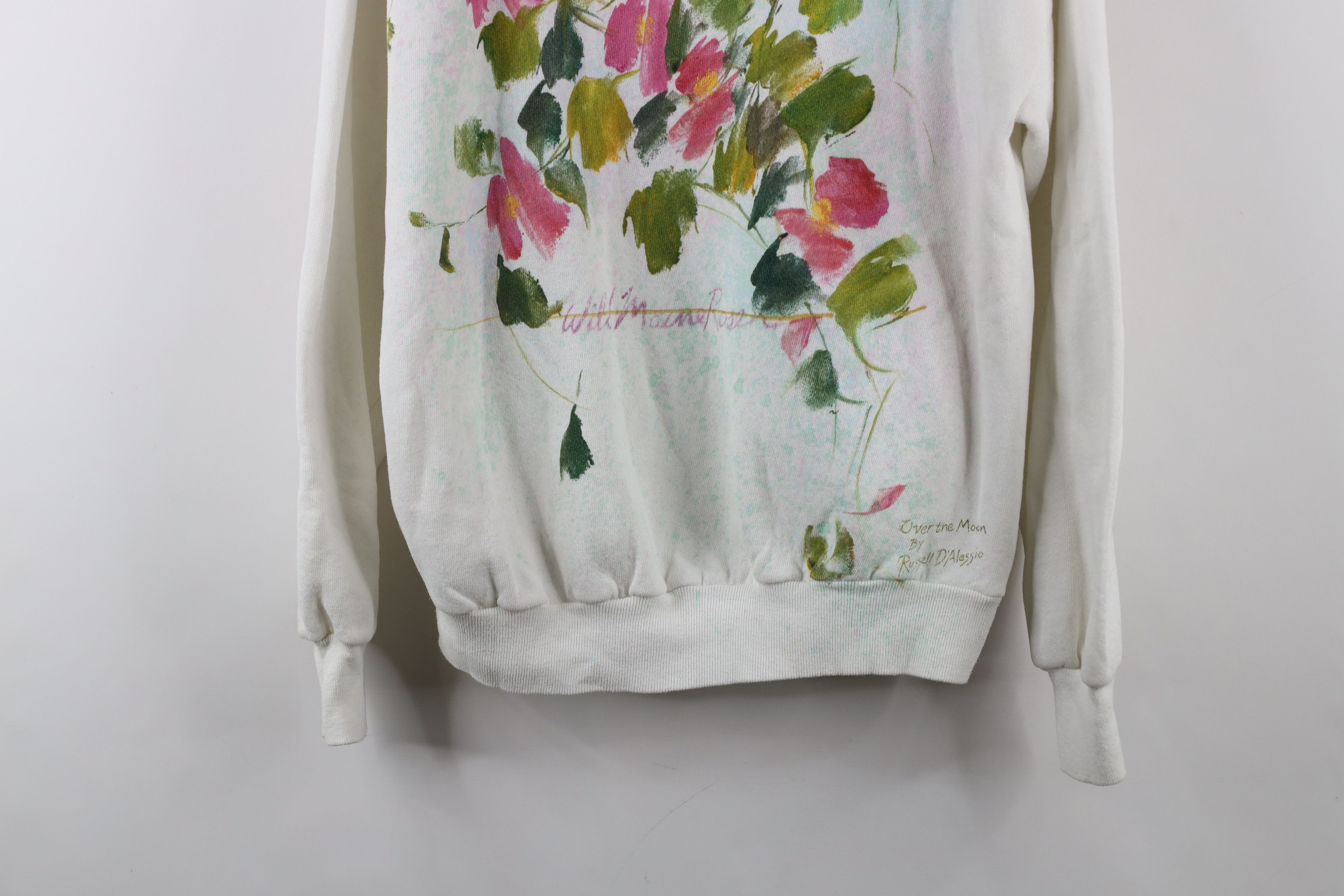 Vintage Vintage 90s Streetwear Wild Maine Rose Flower Sweatshirt USA Size M / US 6-8 / IT 42-44 - 3 Thumbnail