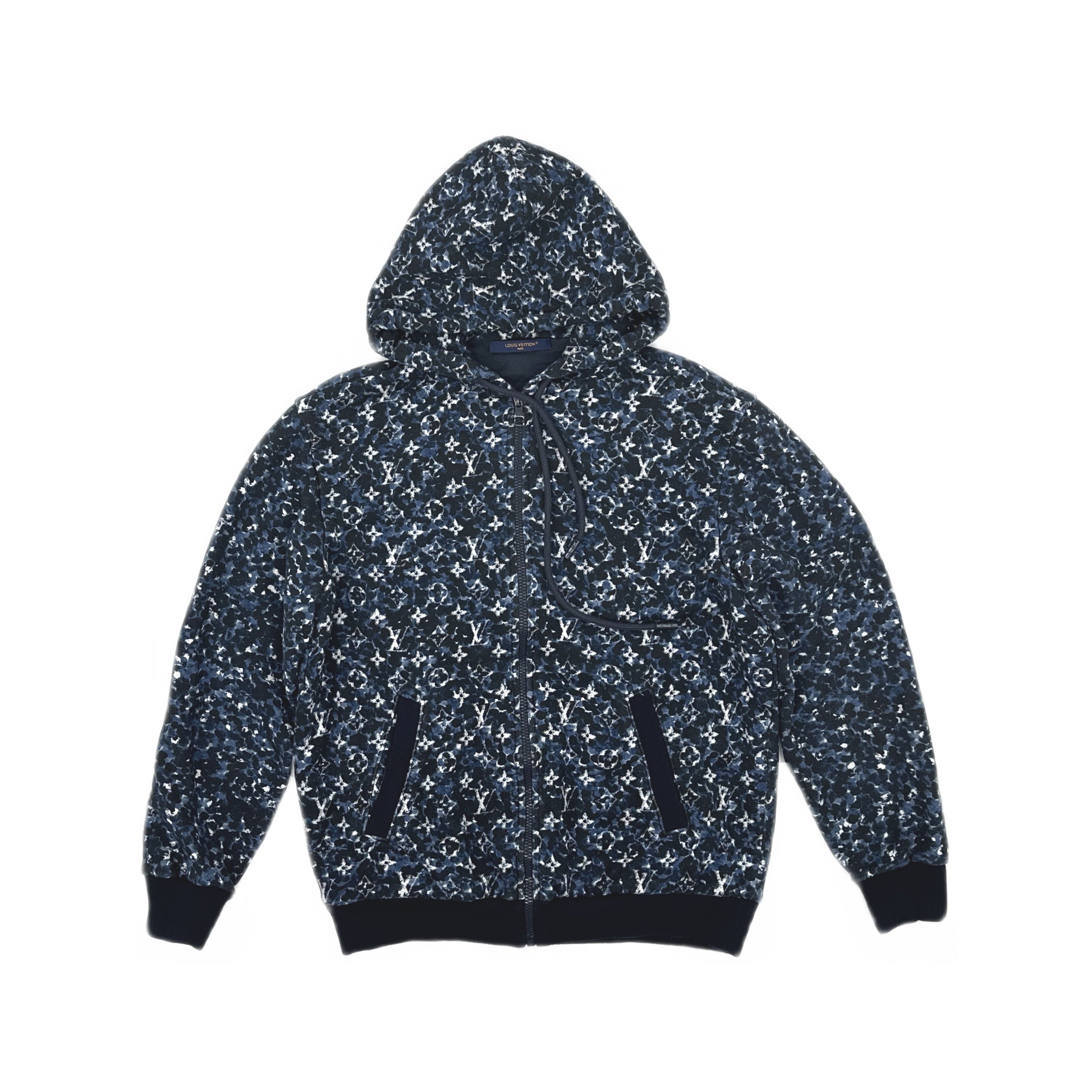 Louis Vuitton Louis Vuitton Monogram Zip Hoodie Navy | Grailed