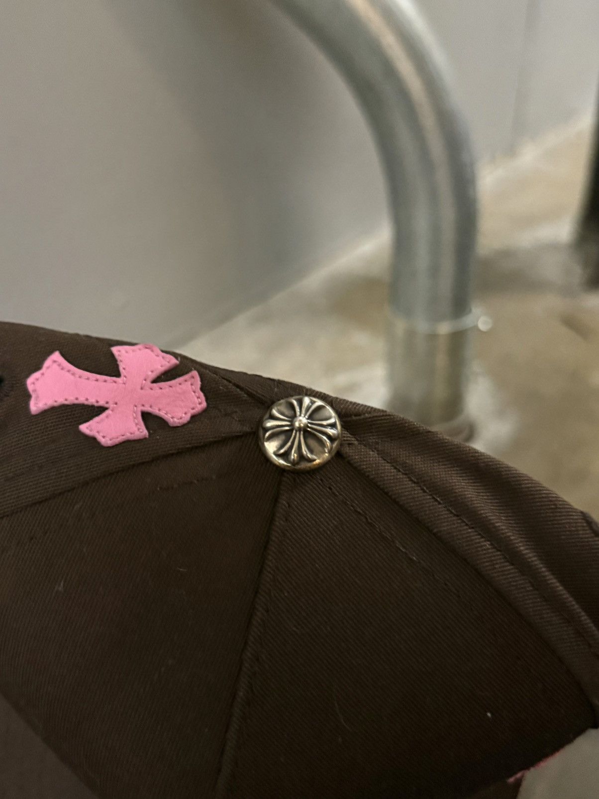 Chrome Hearts Chrome Hearts Brown/Pink Cross Patch Hat Size ONE SIZE - 3 Thumbnail