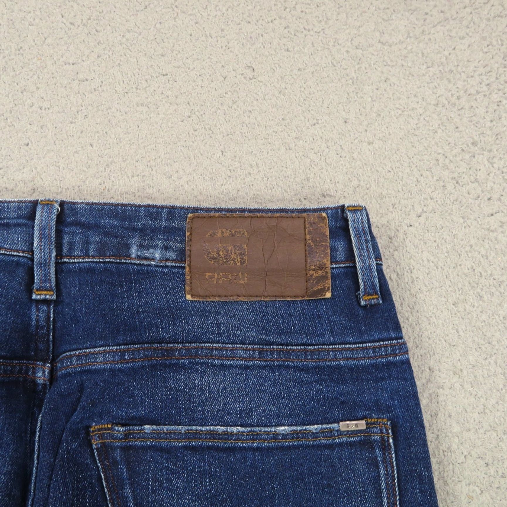 G-Star G Star Raw Jeans Men 32x32 ARC 3D Slim Dark Wash Indigo Fades Button Fly Stretch Jeans 32 Slim Blue Mens Size US 32 / EU 48 - 3 Thumbnail