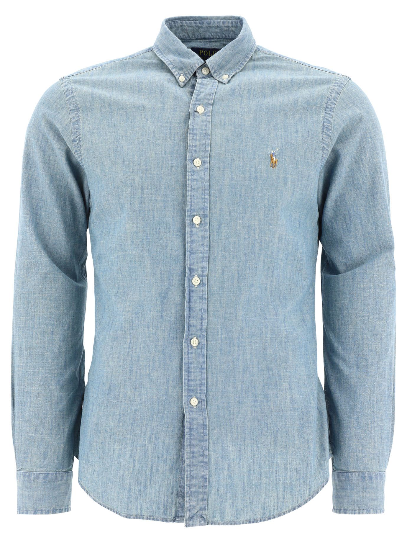 Polo Ralph Lauren Slim-Fit Chambray Shirt Size US XL / EU 56 / 4 - 1 Thumbnail