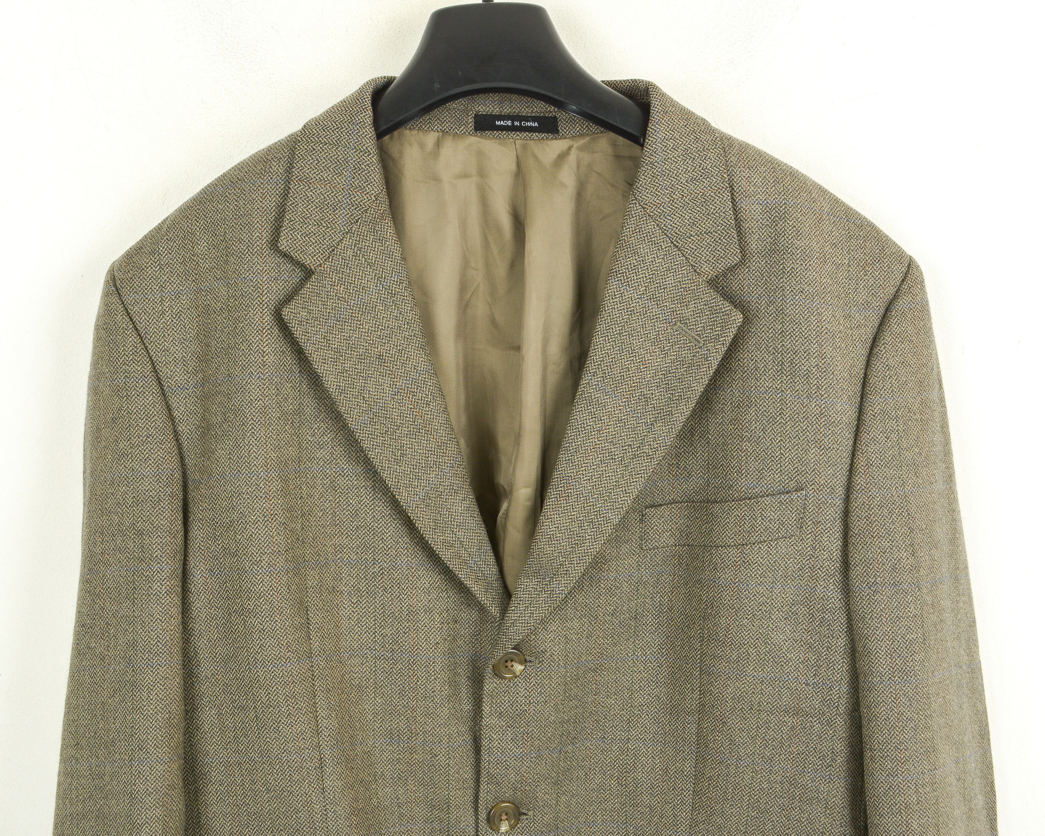 RRL Ralph Lauren Blazer Herringbone Jacket US 44 Check Lambswool Suit Coat XL Size 44R - 8 Thumbnail