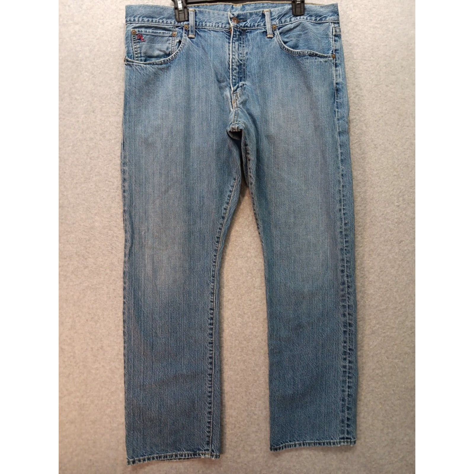Polo Ralph Lauren Ralph Lauren Polo Jeans Mens 5-Pocket Hampton Straight Denim Light Wash Blue 35x30 Regular Easy Care Mens Size US S / EU 44-46 / 1 - 2 Thumbnail