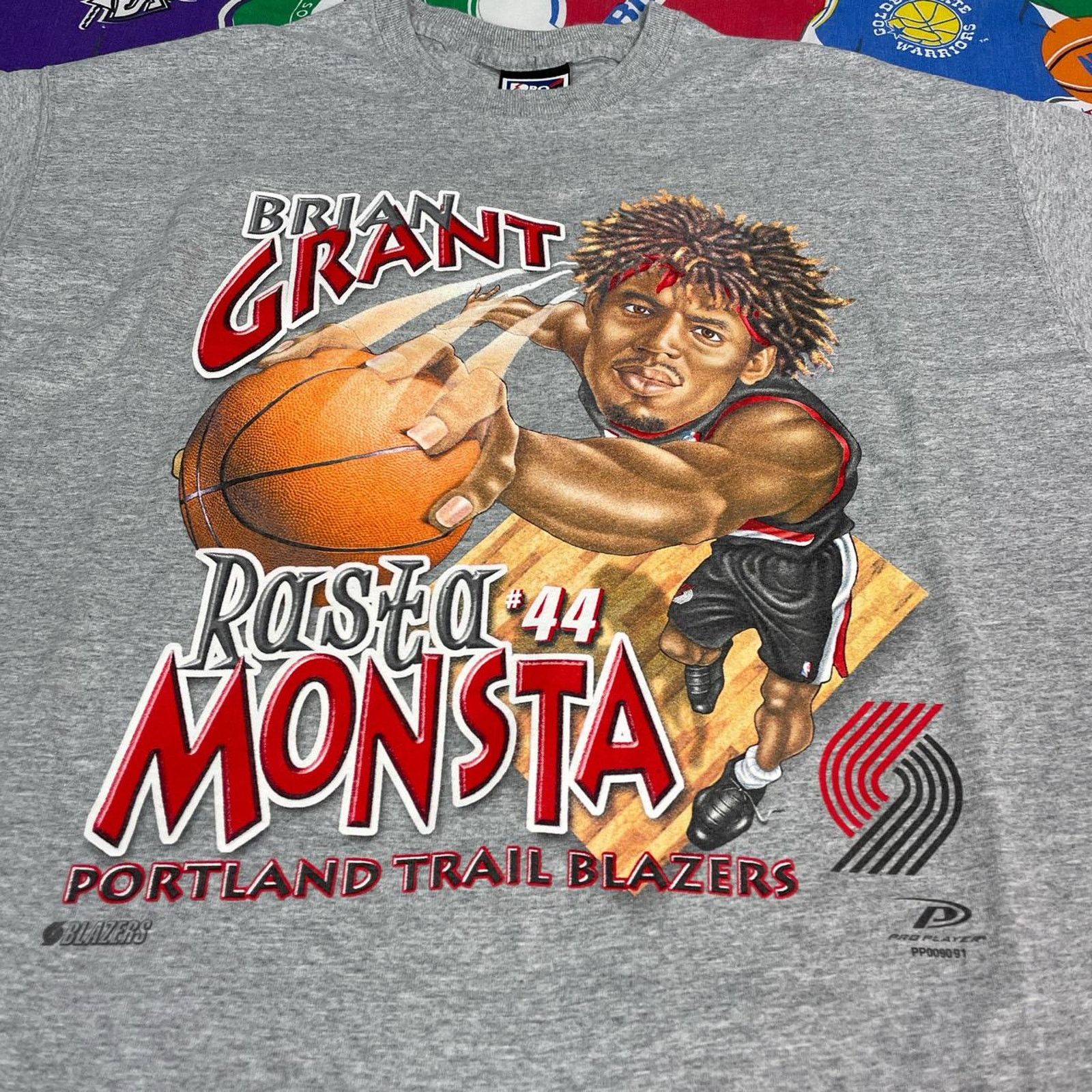 NBA × Pro Player × Vintage VTG 1990s NBA Brian Grant Portland Trail Blazers XL T-Shirt Size US XL / EU 56 / 4 - 3 Thumbnail