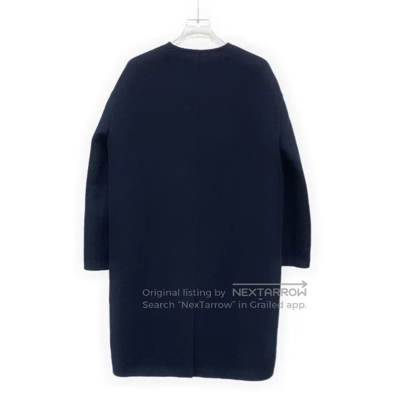 Hermes Hermes Dark Blue Long Sleeve Overcoat with Round Rings Size XS / US 0-2 / IT 36-38 - 2 Thumbnail