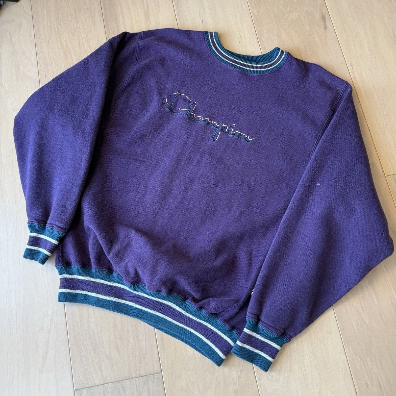 Champion Vintage Champion Reverse Weave Sweatshirt XL Purple 90s Size US XL / EU 56 / 4 - 9 Thumbnail