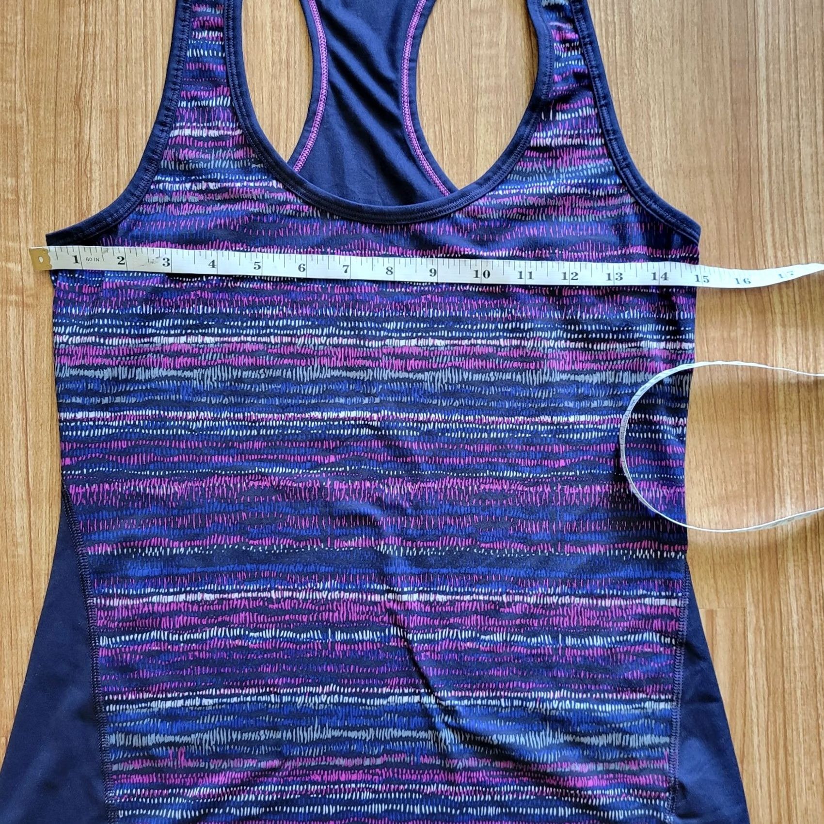 Athleta Athleta Tank Top Womens XS Navy Blue Pink Striped Racerback Athletic Size XS / US 0-2 / IT 36-38 - 5 Thumbnail
