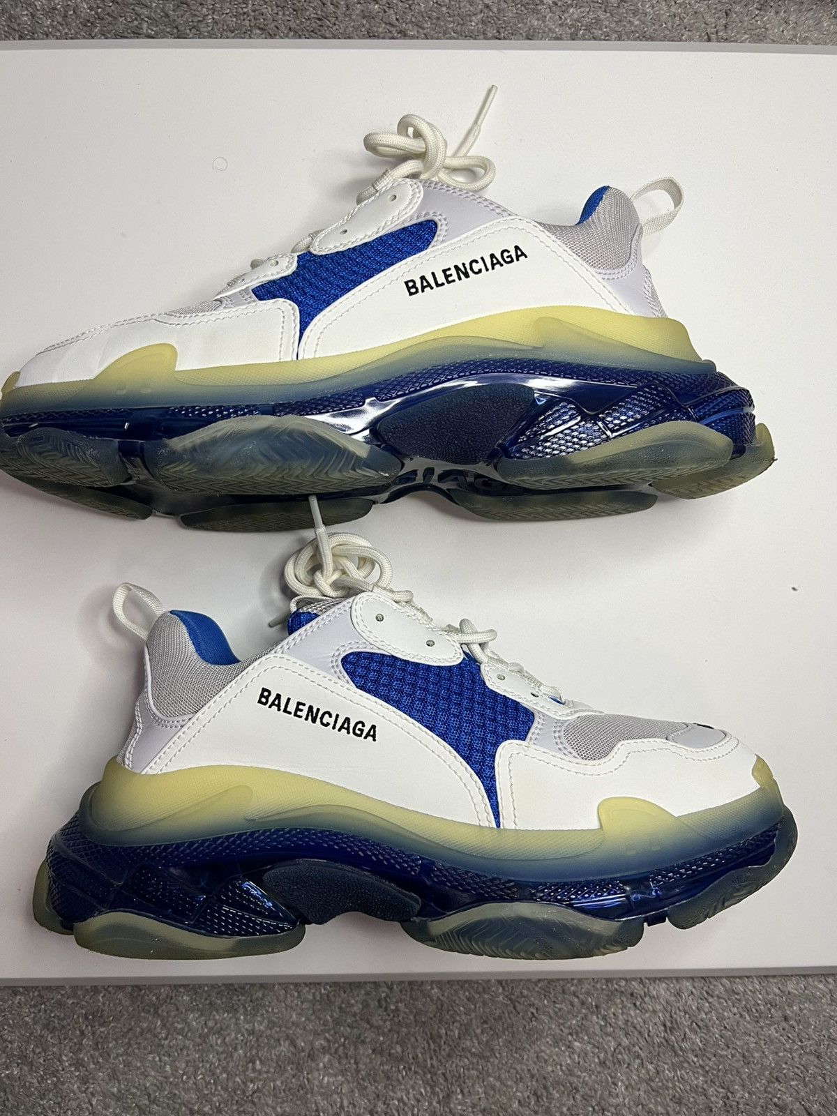 Balenciaga Balenciaga Triple S white/blue Size US 9 / EU 42 - 2 Thumbnail