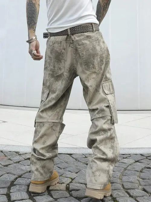 Designer × Japanese Brand × Vintage washed faded cleanfit yuppie bootcut cargo pants Size US 34 / EU 50 - 2 Thumbnail