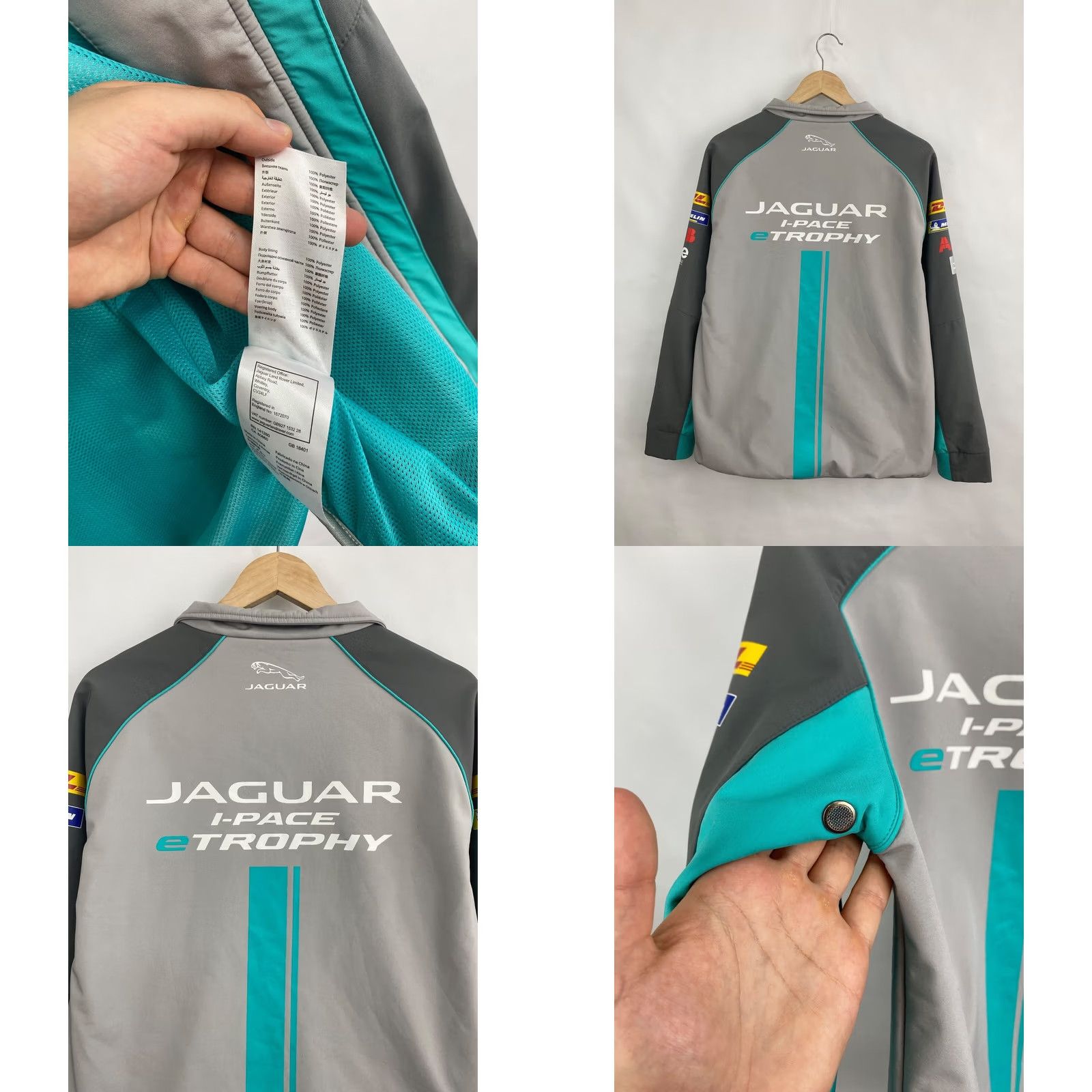 Vintage Jaguar I Pace eTrophy Nascar Racing Jacket Gray L Mens XS? Size US L / EU 52-54 / 3 - 9 Thumbnail