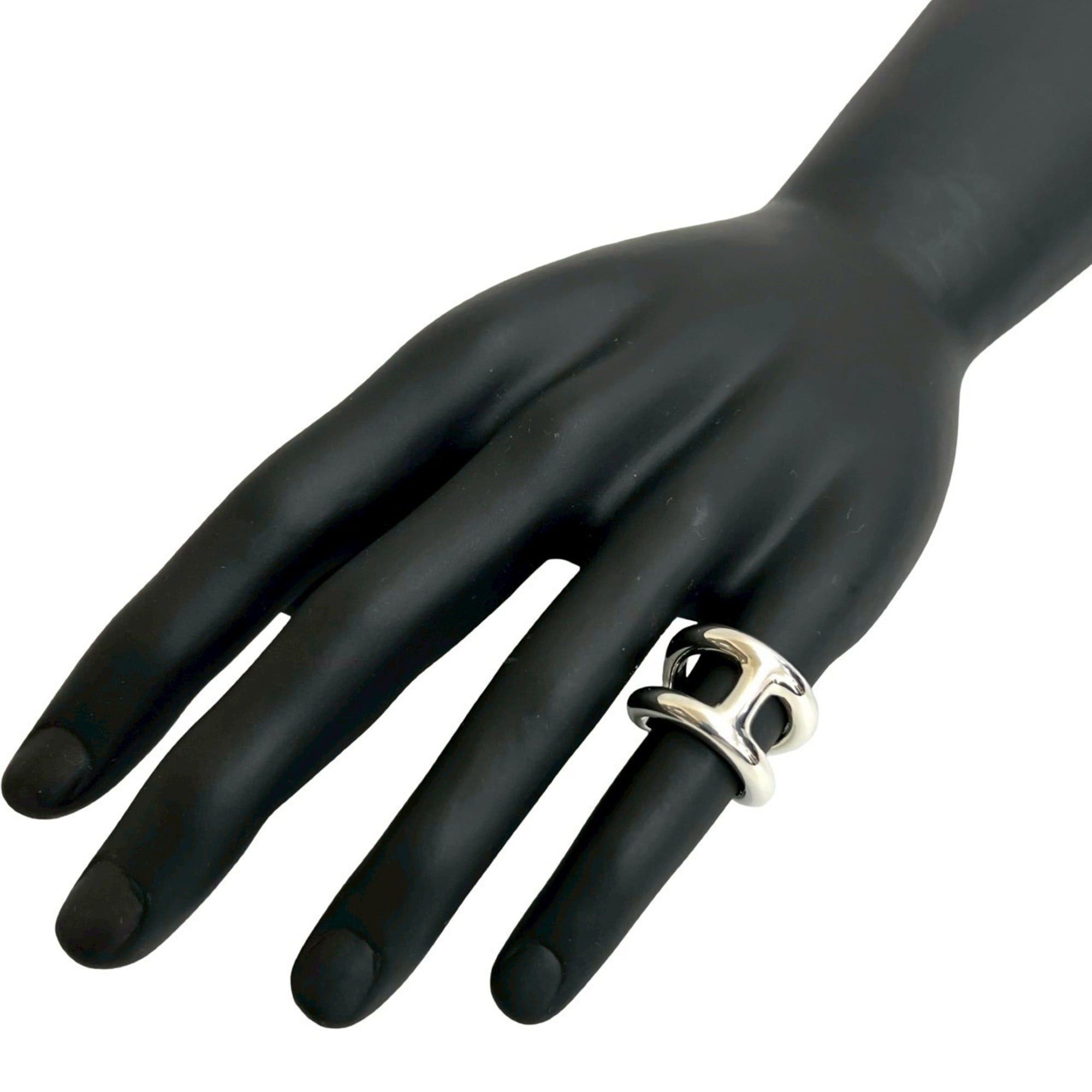 HERMES Osmos GM Silver 925 Ring Size 13 for Men and Women Silver 82035