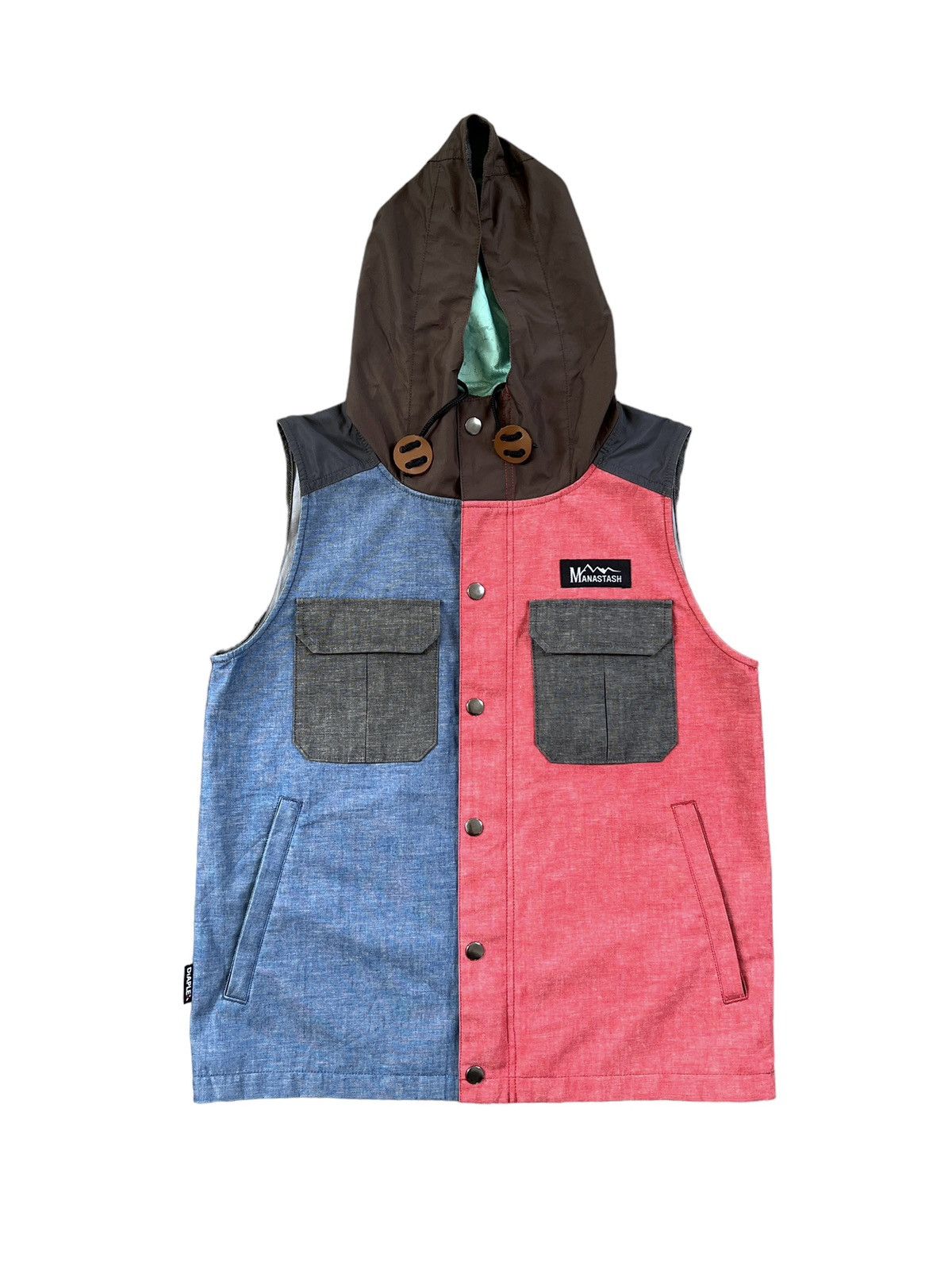 Manastash Manastash Multicolor Hooded Vest Size US S / EU 44-46 / 1 - 1 Thumbnail