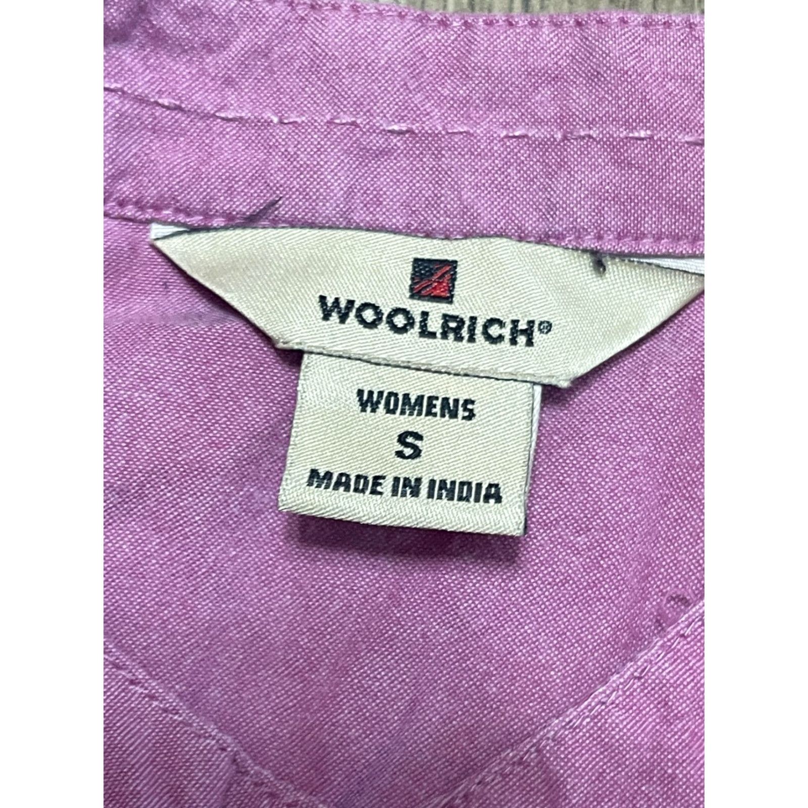 Vintage Woolrich Shirt Women's Small Purple Short Sleeve Button Up Shirt Size S / US 4 / IT 40 - 6 Thumbnail
