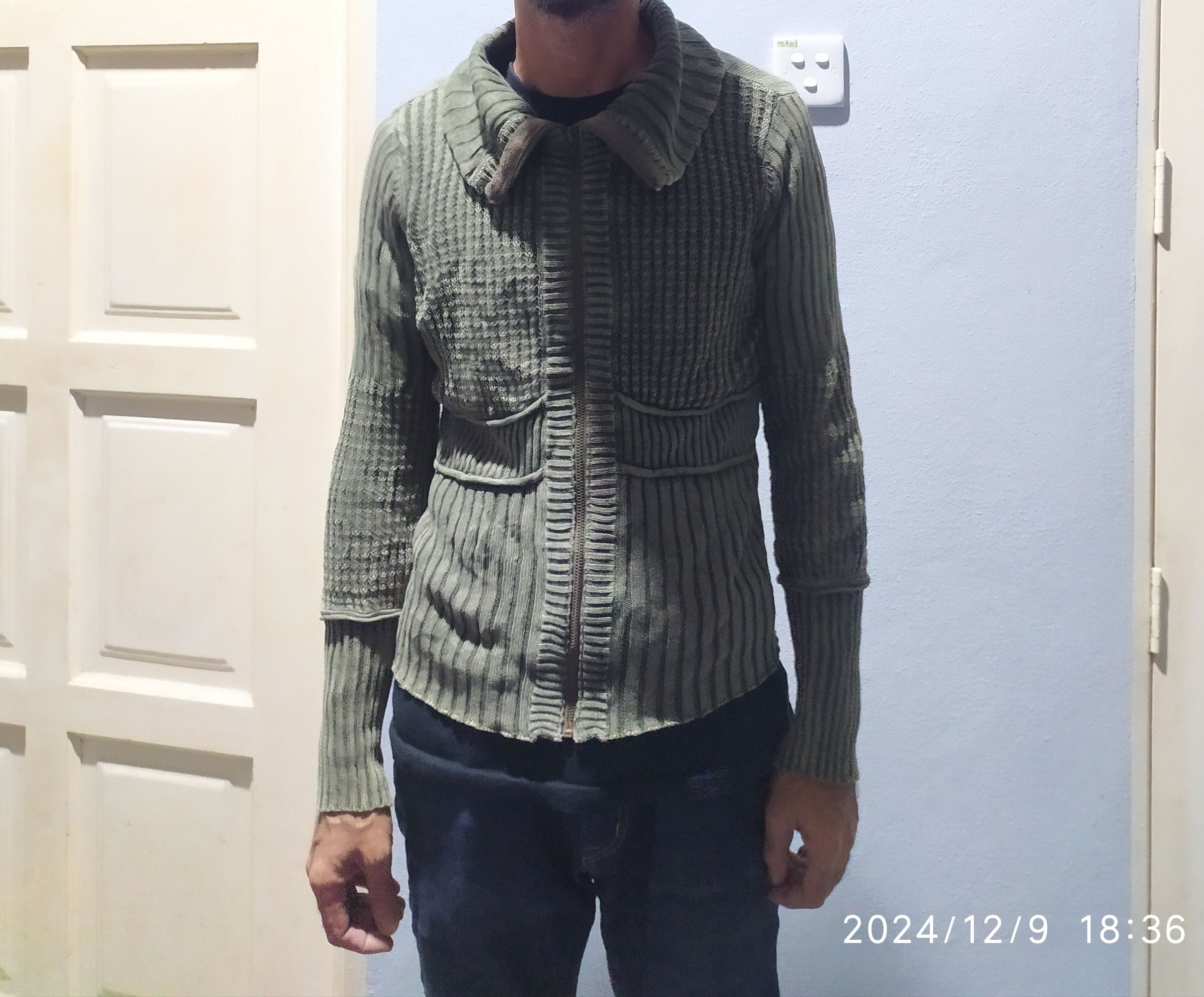 If Six Was Nine × Japanese Brand × Le Grande Bleu (L.G.B.) vintage DKNY JEANS Knit Zip-up i6w9 LGB style Size US M / EU 48-50 / 2 - 8 Thumbnail