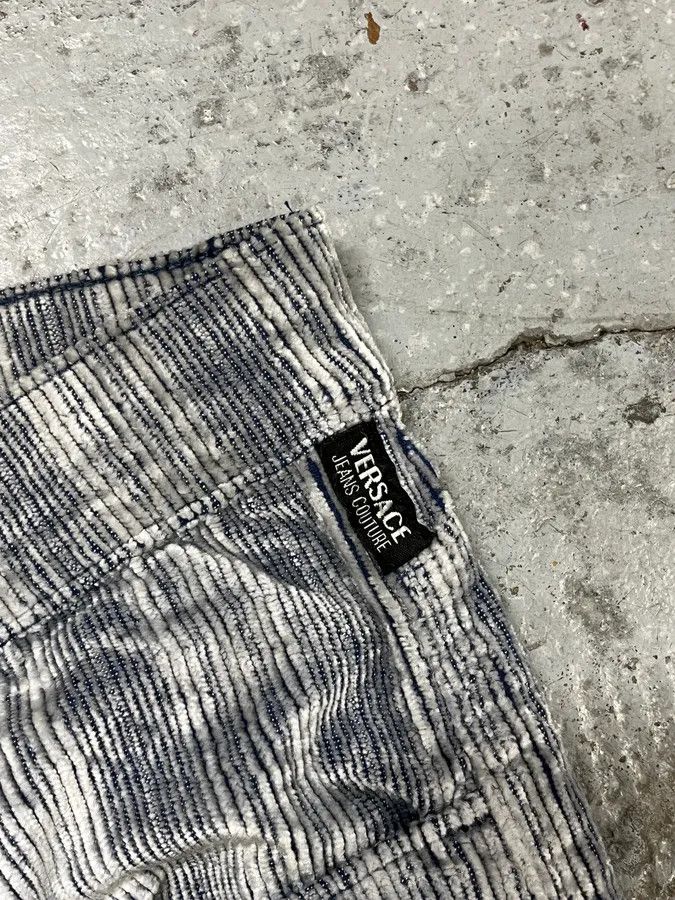 Versace AW2005 Versace White & Blue Irregular Corduroy Pants Size US 32 / EU 48 - 11 Thumbnail