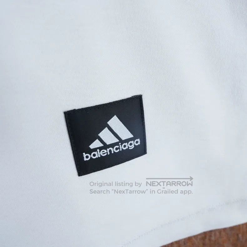 Balenciaga Balenciaga Adidas White Short Sleeve Size US S / EU 44-46 / 1 - 5 Thumbnail