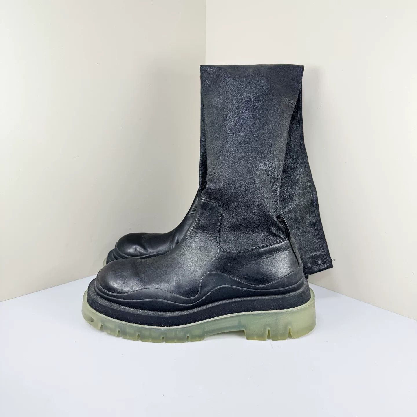 Bottega Veneta Bottega Veneta Lambskin Over-the-Knee Boots Size US 7 / IT 37 - 1 Thumbnail