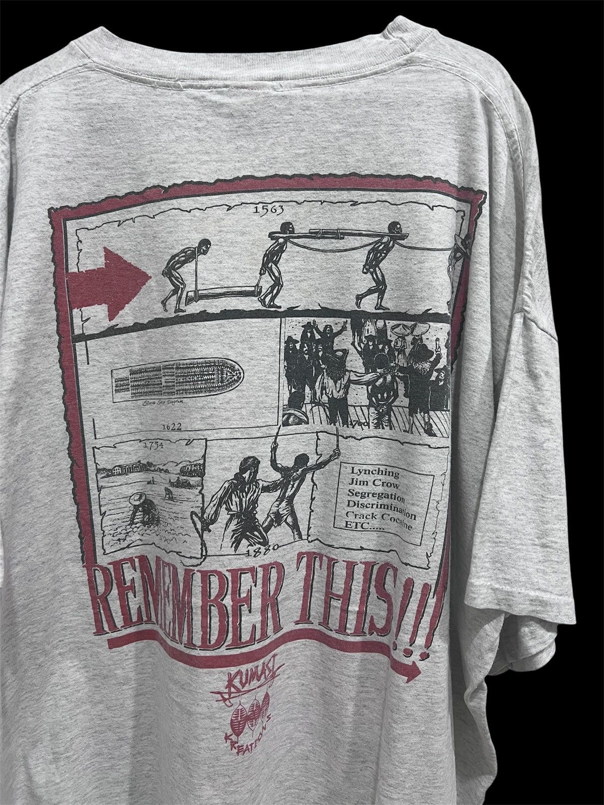 Rap Tees VTG. 90s REMEMBER THIS KUMASI KREATIONS Black History Tee XL Size US XL / EU 56 / 4 - 2 Thumbnail