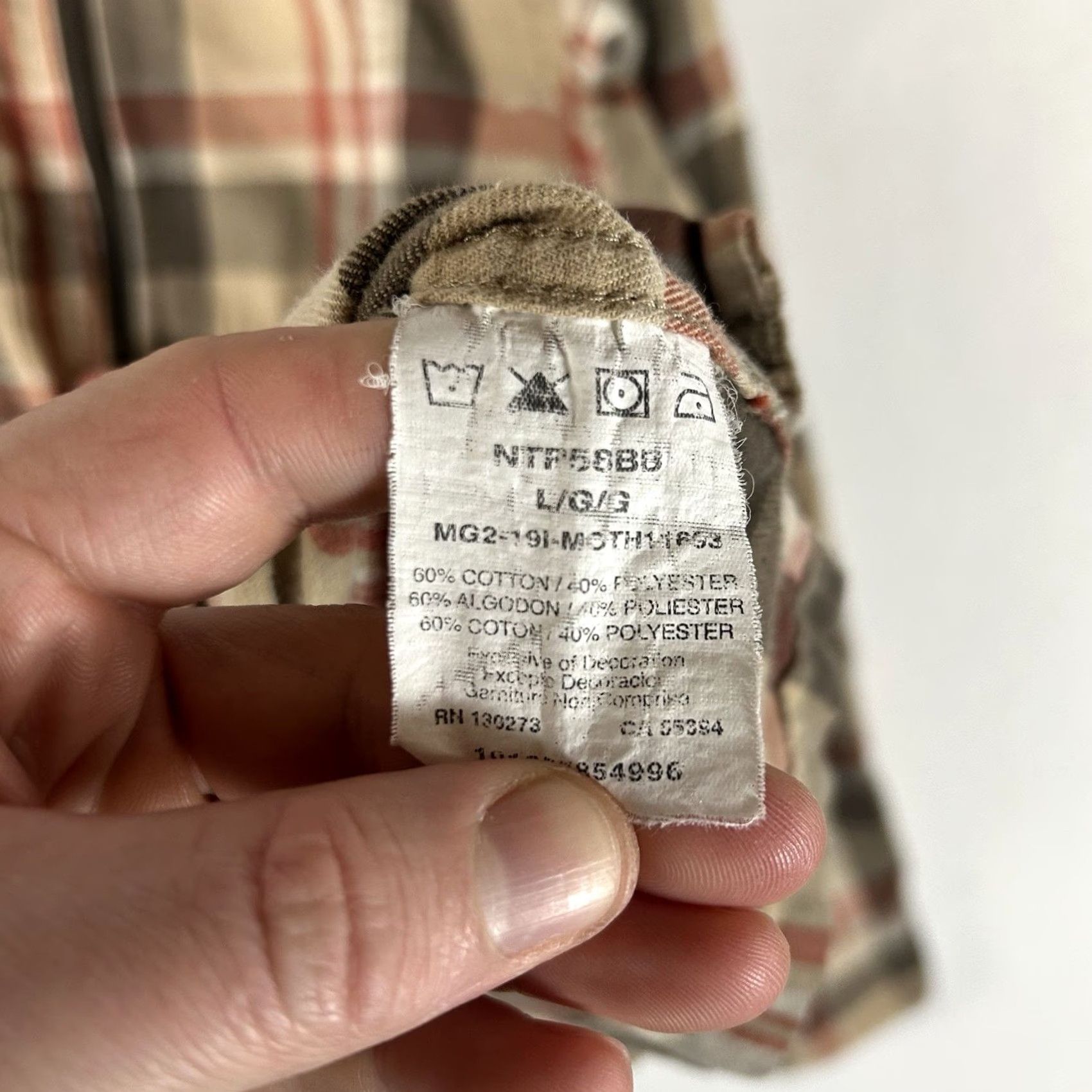 Wrangler Wrangler Button-Up Shirt Mens L Brown Plaid Elbow Patches Long Sleeve Size US L / EU 52-54 / 3 - 4 Thumbnail
