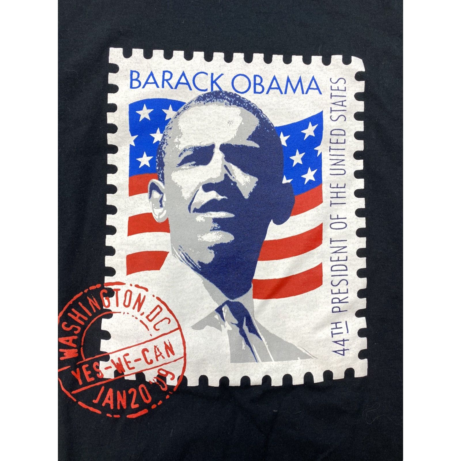 Delta Barack Obama T Shirt Mens XL Black Inauguration 2009 - Graphic Tee Mens XL Black Barack Obama Inauguration 2009 T-Shirt Size US XL / EU 56 / 4 - 3 Thumbnail