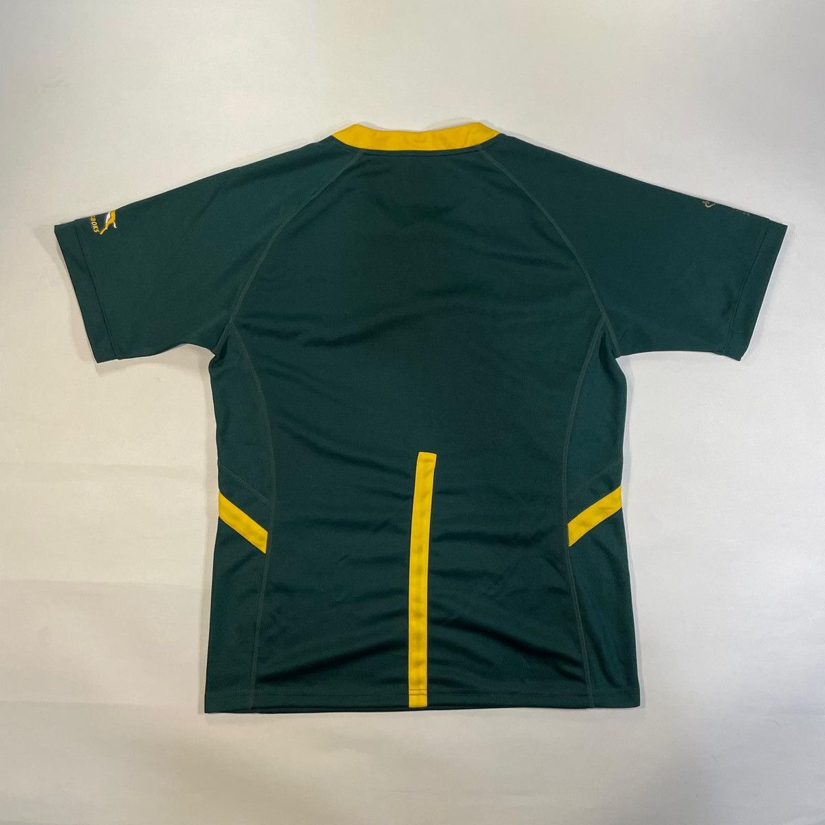 Asics Green and yellow South Africa ASICS rugby jersey shirt tee Size US M / EU 48-50 / 2 - 2 Thumbnail