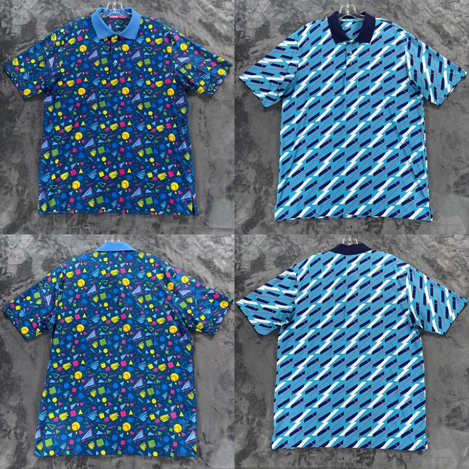 Other Roadies Polo Shirts Lot of 2 Men M Retro 80s 90s Print Golf Size US M / EU 48-50 / 2 - 1 Thumbnail