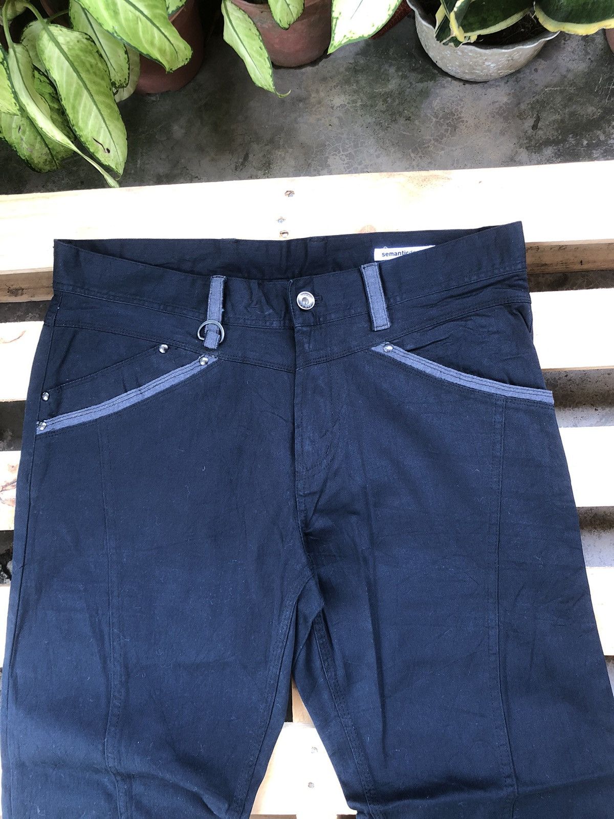 Japanese Brand × Vintage × semanticdesign Vintage Japanese Brands Semantic Design Black Pants Size US 34 / EU 50 - 2 Thumbnail
