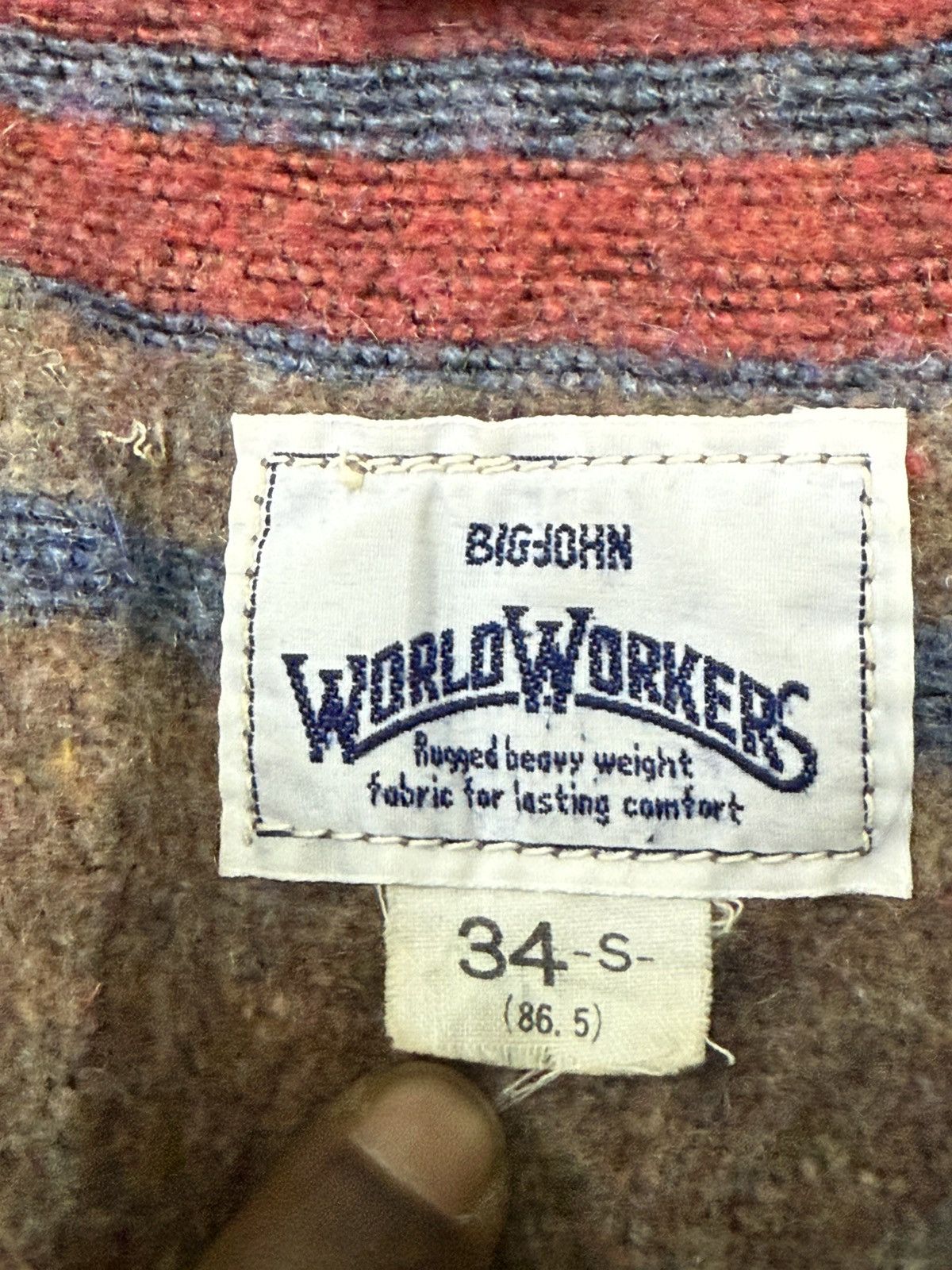 Big John Vintage Big John Denim Blanket Jacket with Patches Size US M / EU 48-50 / 2 - 11 Thumbnail