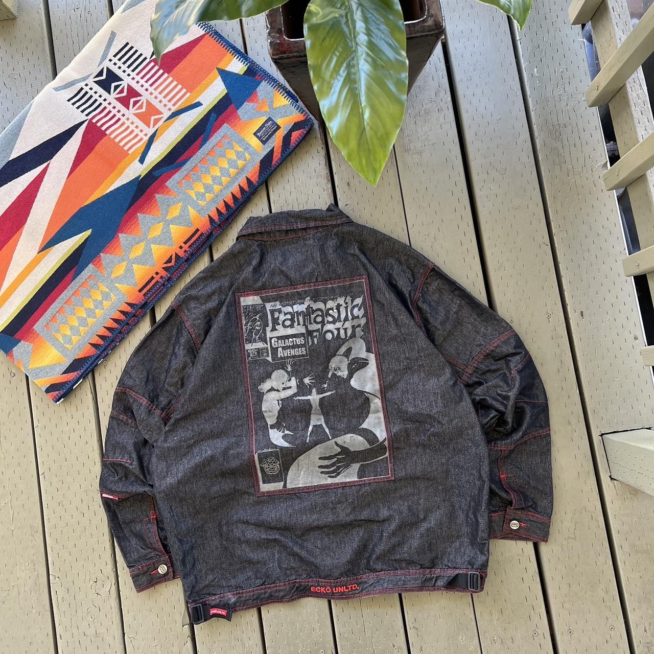 Ecko Unltd. VintageY2K Ecko Unlimited Marvel Fantastic Four Denim Jacket Size US XL / EU 56 / 4 - 3 Thumbnail