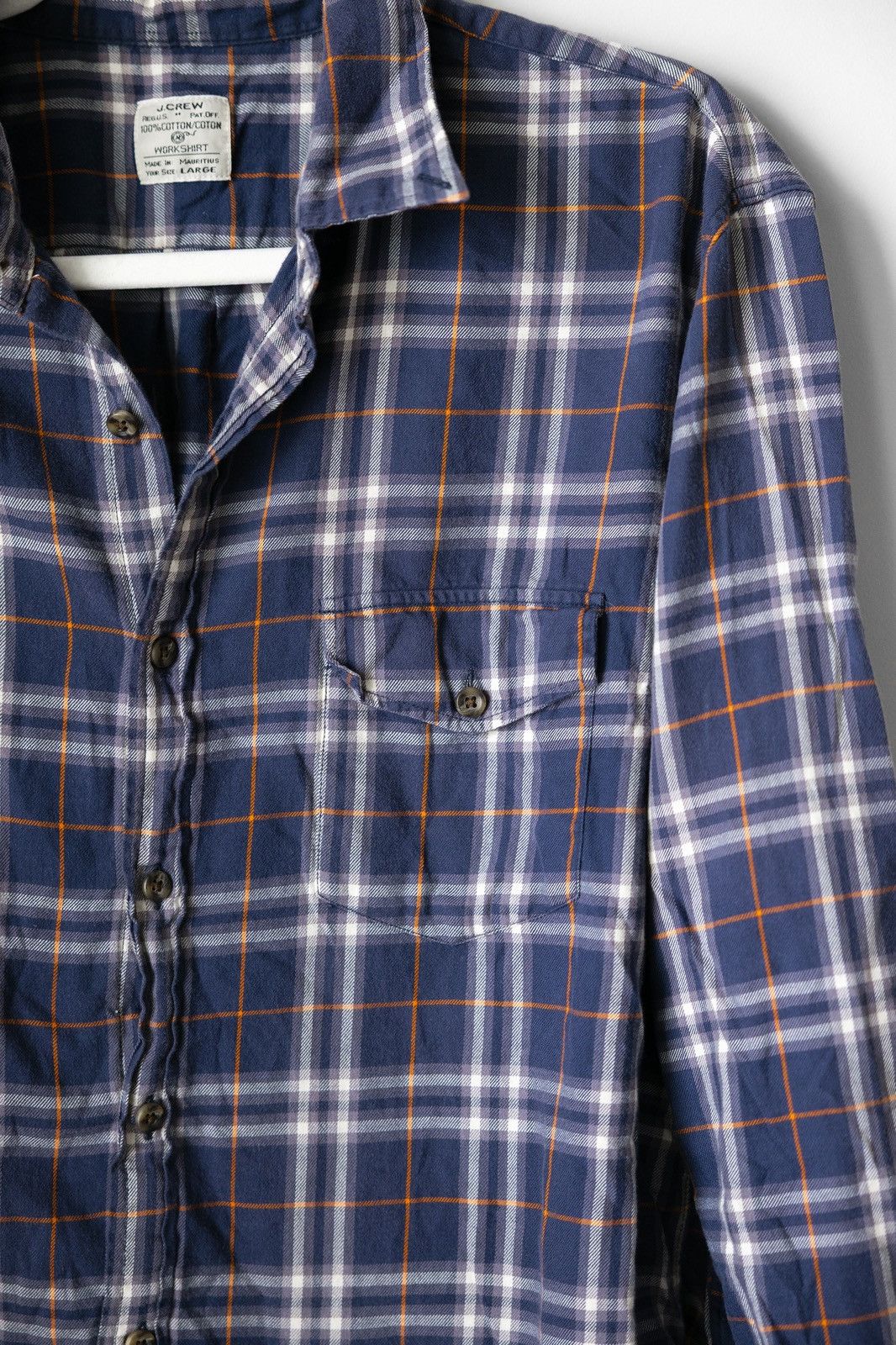 J.Crew J.Crew Plaid Flannel Work Shirt - Men's Size Large Size US L / EU 52-54 / 3 - 3 Thumbnail