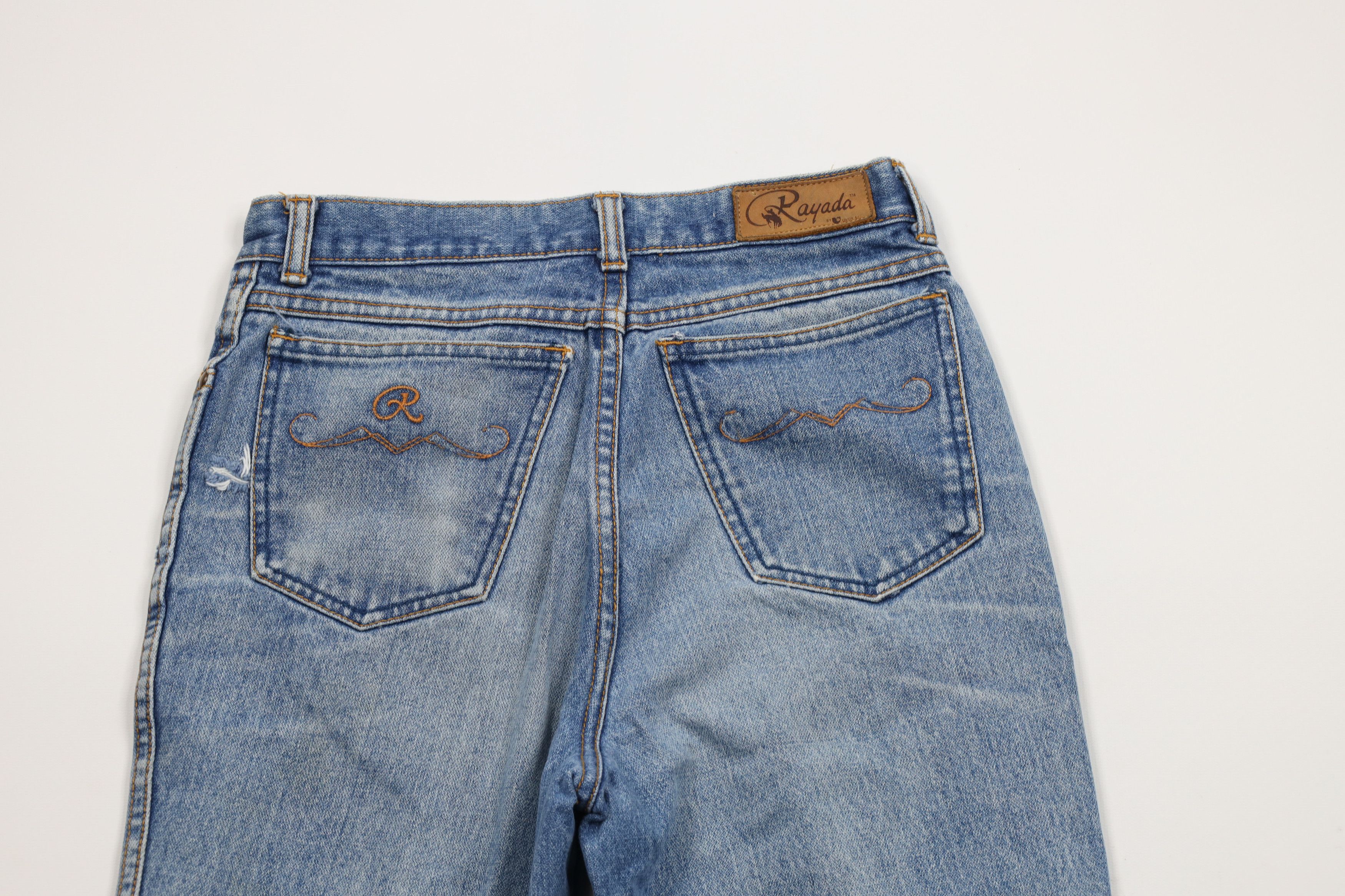 Vintage Vintage 90s Streetwear Faded Flared Denim Jeans Blue Cotton Size 28" / US 6 / IT 42 - 12 Thumbnail