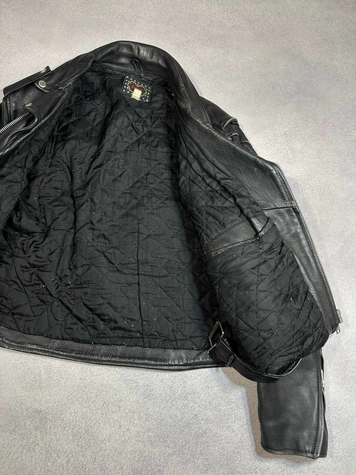 Other Vintage Dollar Men’s Heavy Leather Moto Jacket Sz M Size US M / EU 48-50 / 2 - 10 Thumbnail