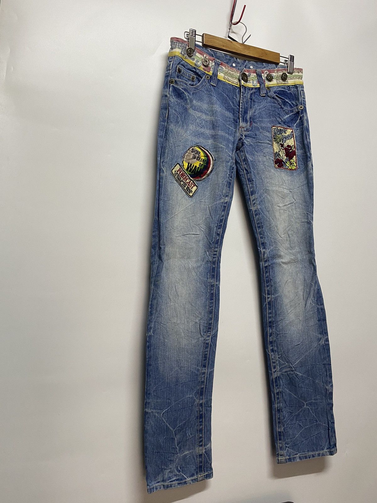 Designer × Japanese Brand Japanese Brand Beach Ocean Patches Denim Distressed Jeans Size 30" / US 8 / IT 44 - 3 Thumbnail