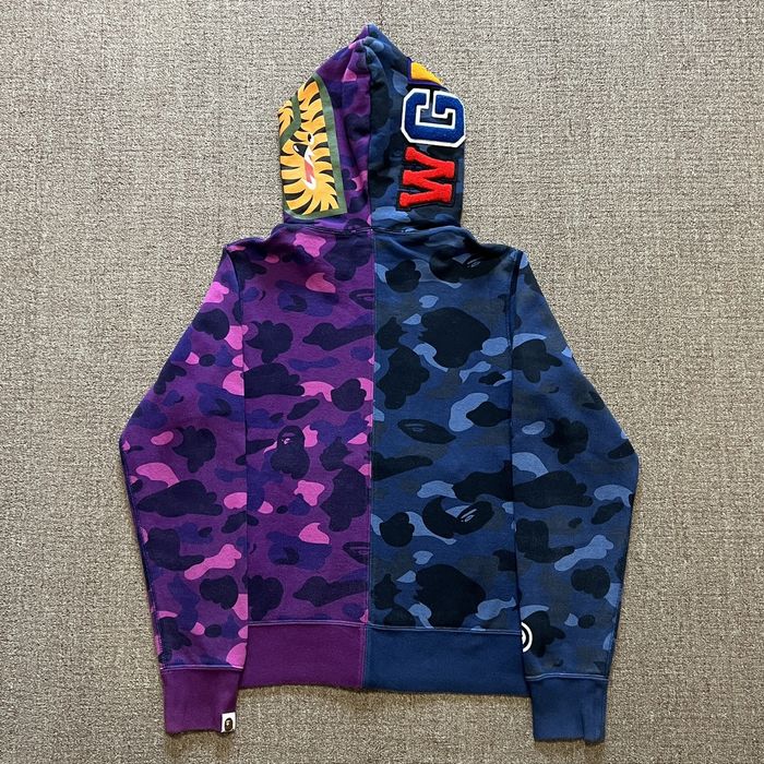 Bape purple sale blue hoodie