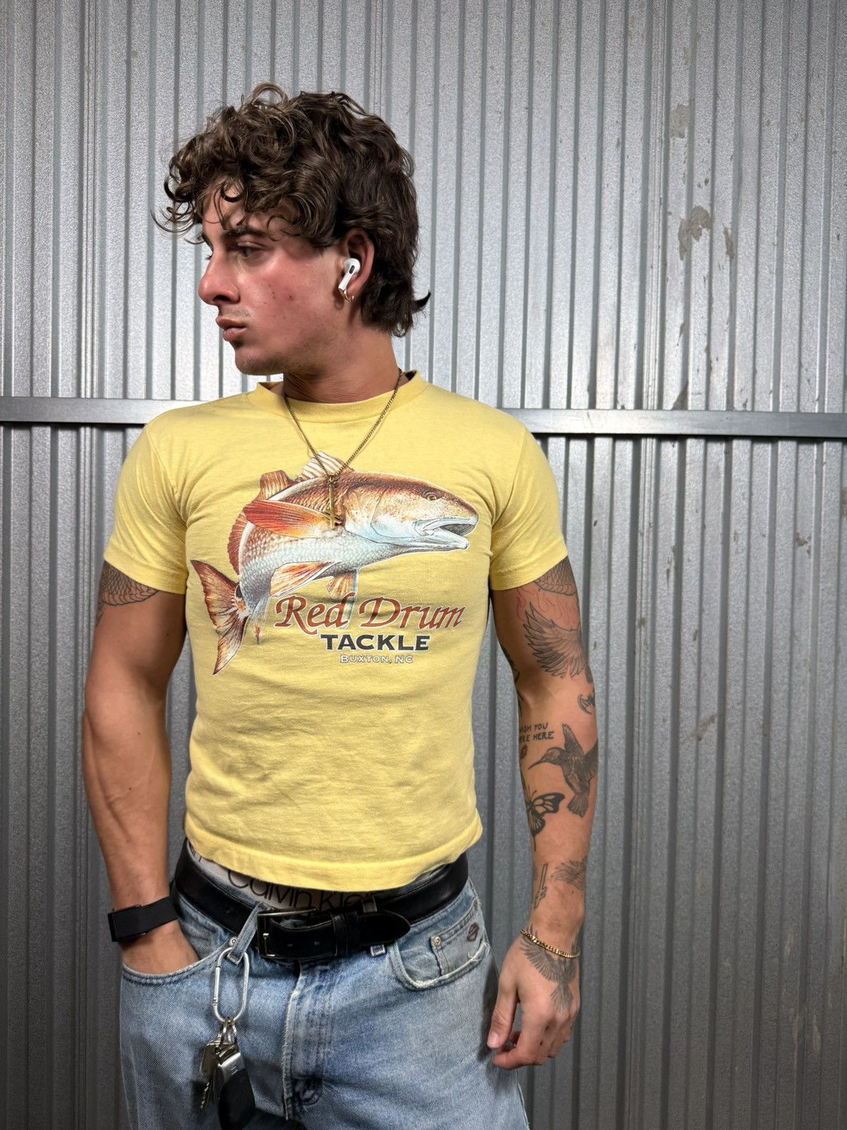 Other Vintage Fishing Red Drum Tackle Western Country Baby Tee Size US XS / EU 42 / 0 - 1 Thumbnail