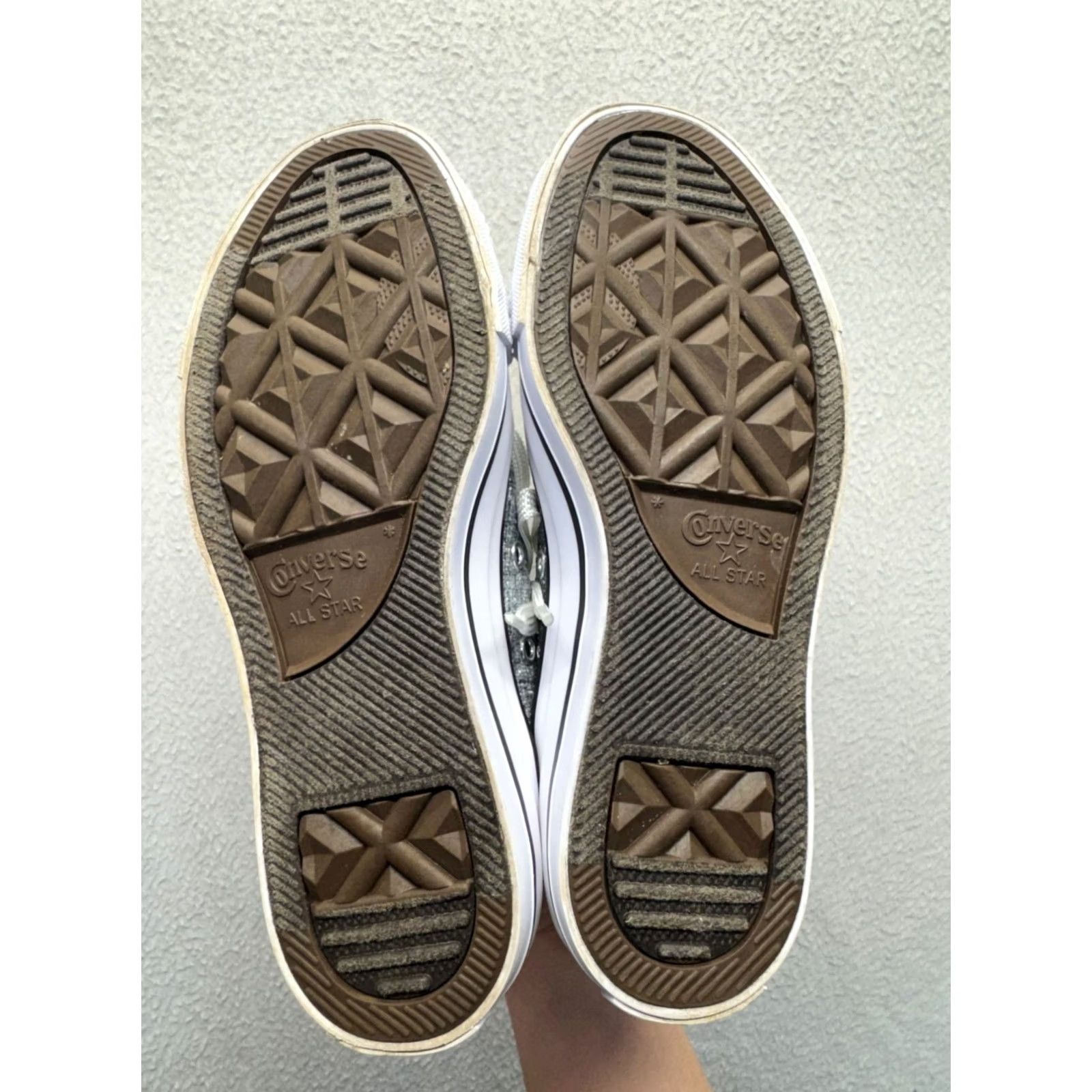 Converse Converse Shoes Womens Gray All Star Low Top Texture Canvas Rubber Sole Lace Size M / US 6-8 / IT 42-44 - 4 Thumbnail