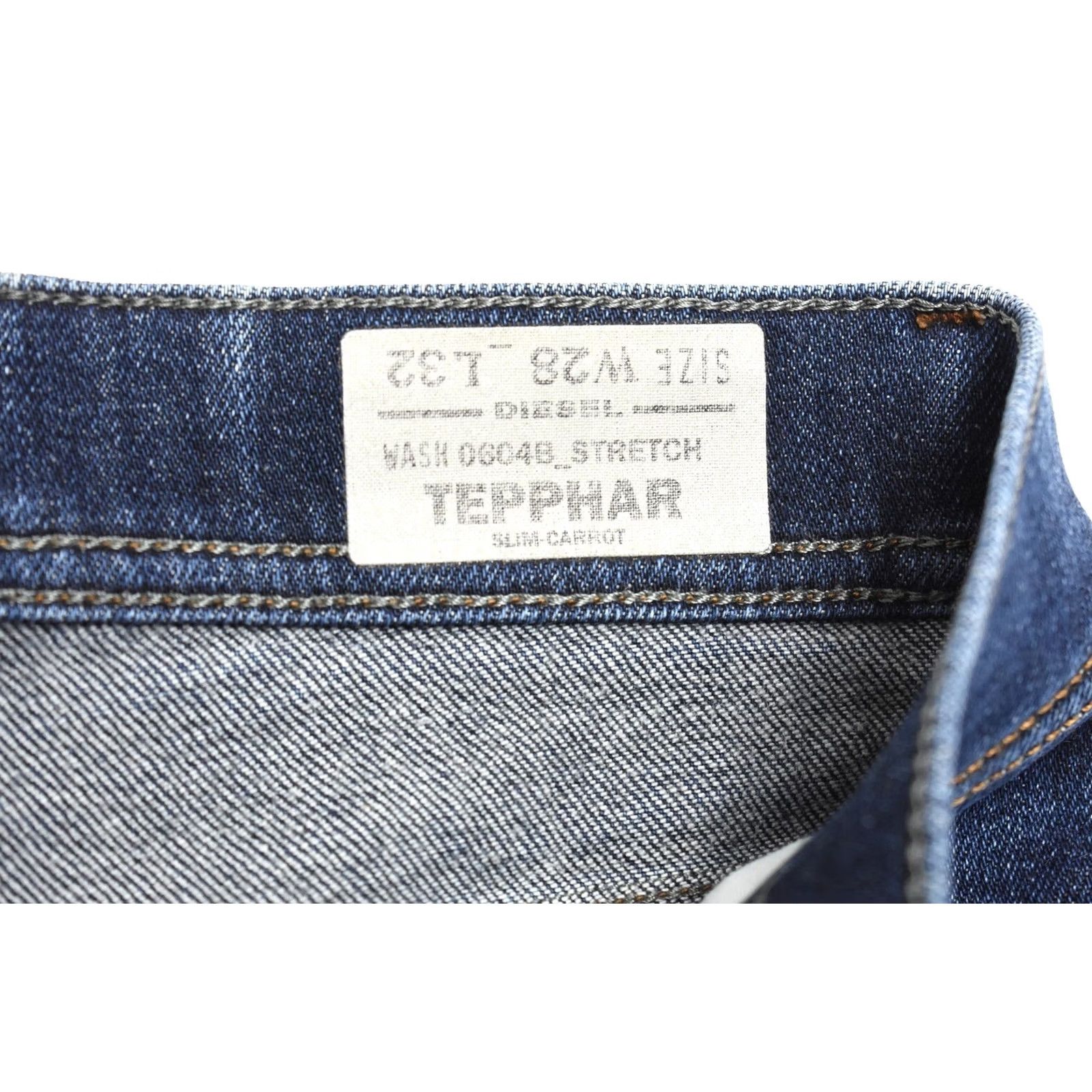 Diesel DIESEL Thepphar Slim-Carrot 064B Stretch Jeans Men Slim W28/L32 Blue, 98% Cotton, 2% Elastane, Slim Fit, Jeans, Regular Size, Logo, Faded Size US 28 / EU 44 - 6 Thumbnail