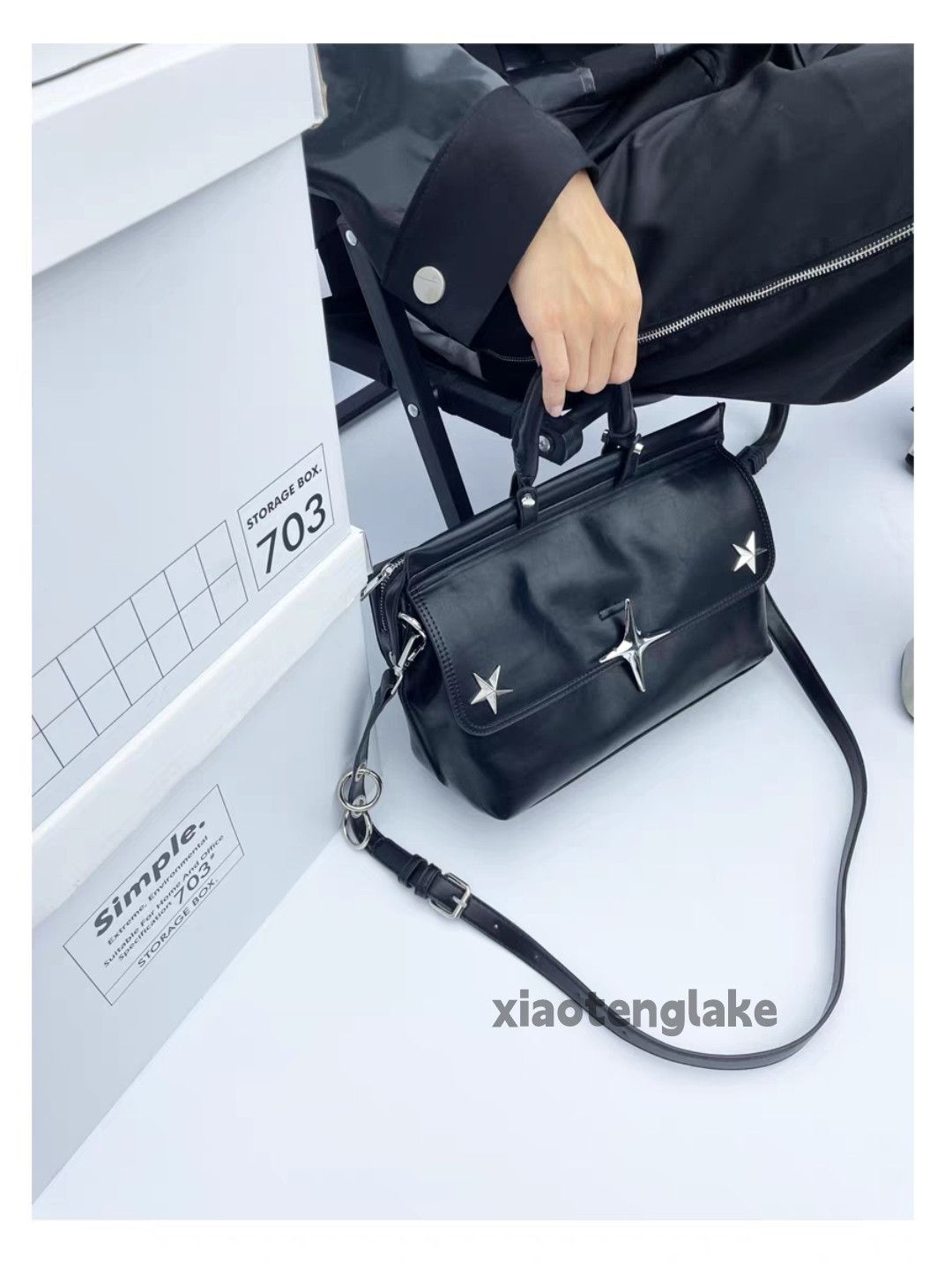 Designer unisex utility metal graphic hiphop crossbody handbag Size ONE SIZE - 2 Thumbnail